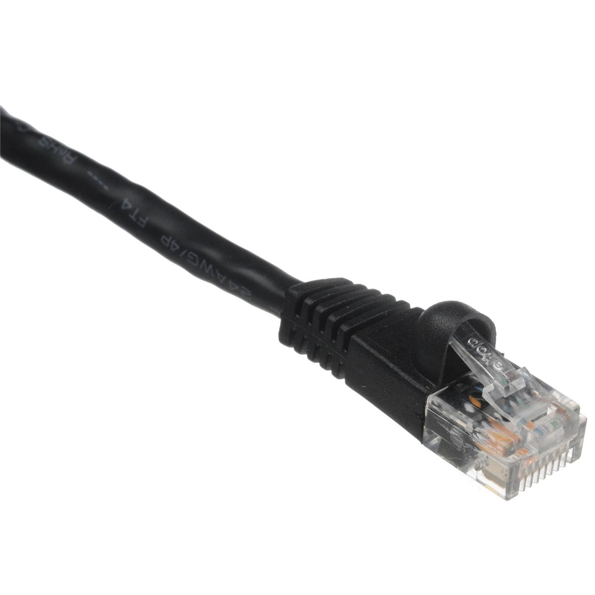 Комплексный 7-дюймовый патч-кабель Cat5e 350 МГц, черный #CAT5-350-7BLK