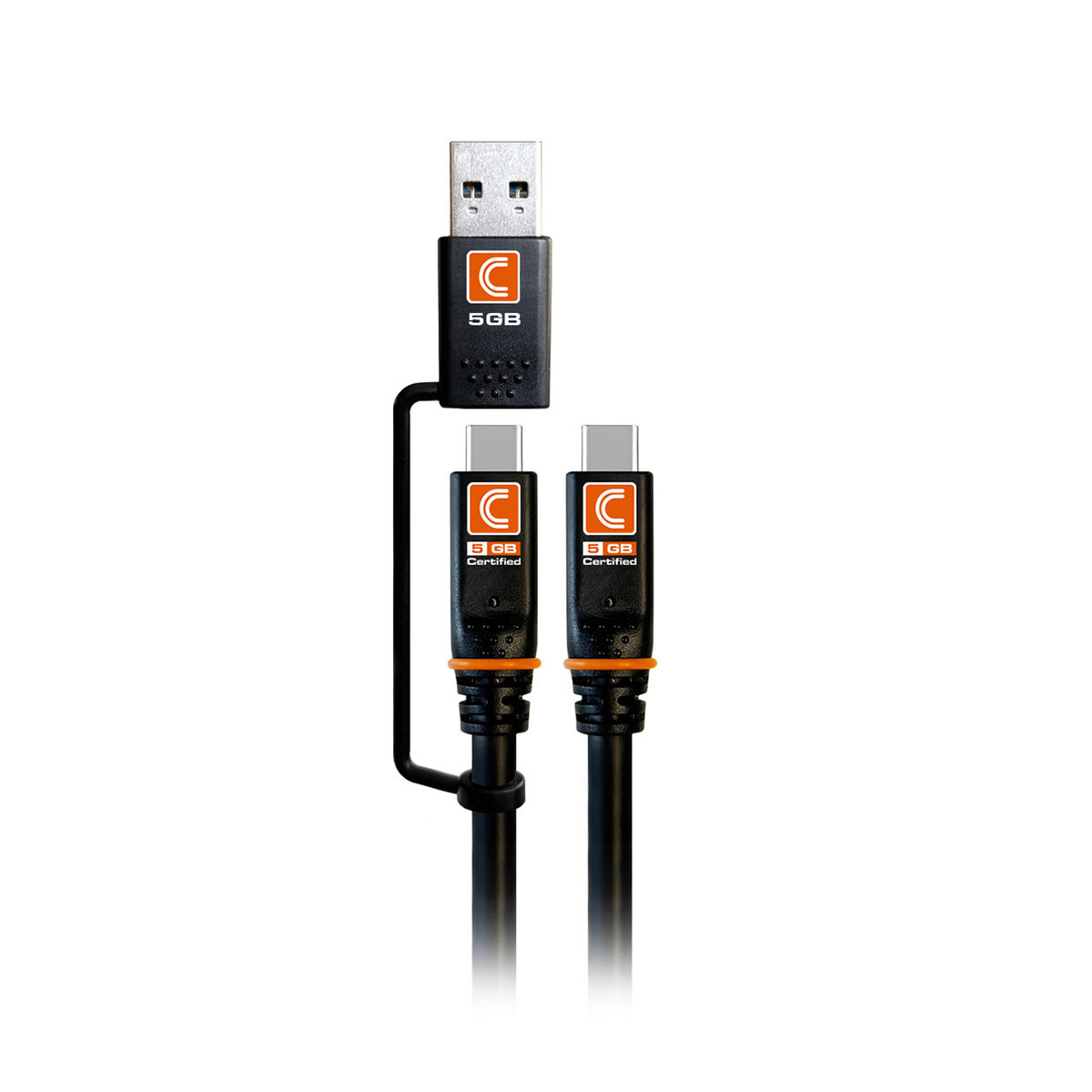 

Comprehensive 3' Pro AV/IT Integrator Transformer USB-C to C/USB-A Cable, Black
