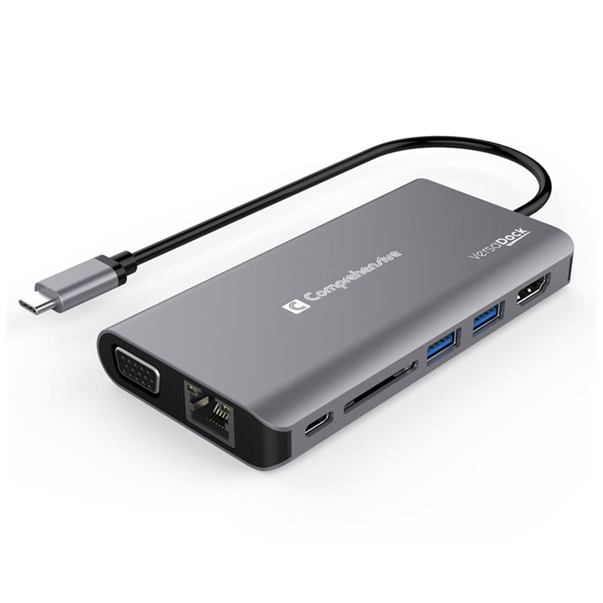 

Comprehensive VersaDock USB-C 4K Dual Display Docking Station with VGA, Ethernet