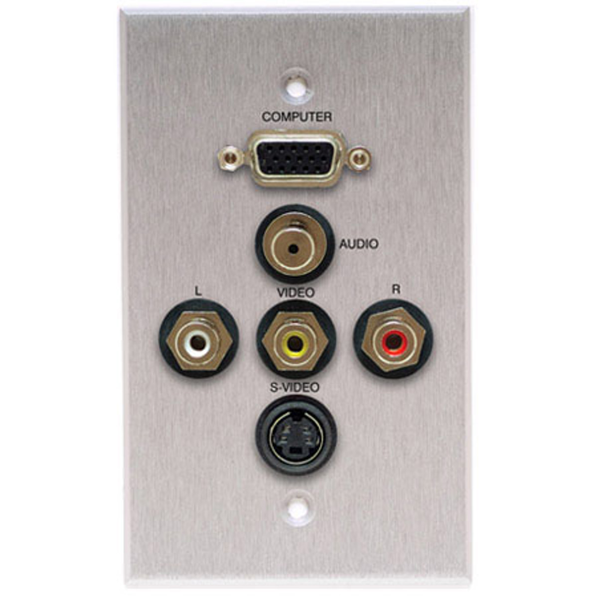 

Comprehensive Single Gang Wallplate, S-Video, Anodized Clear