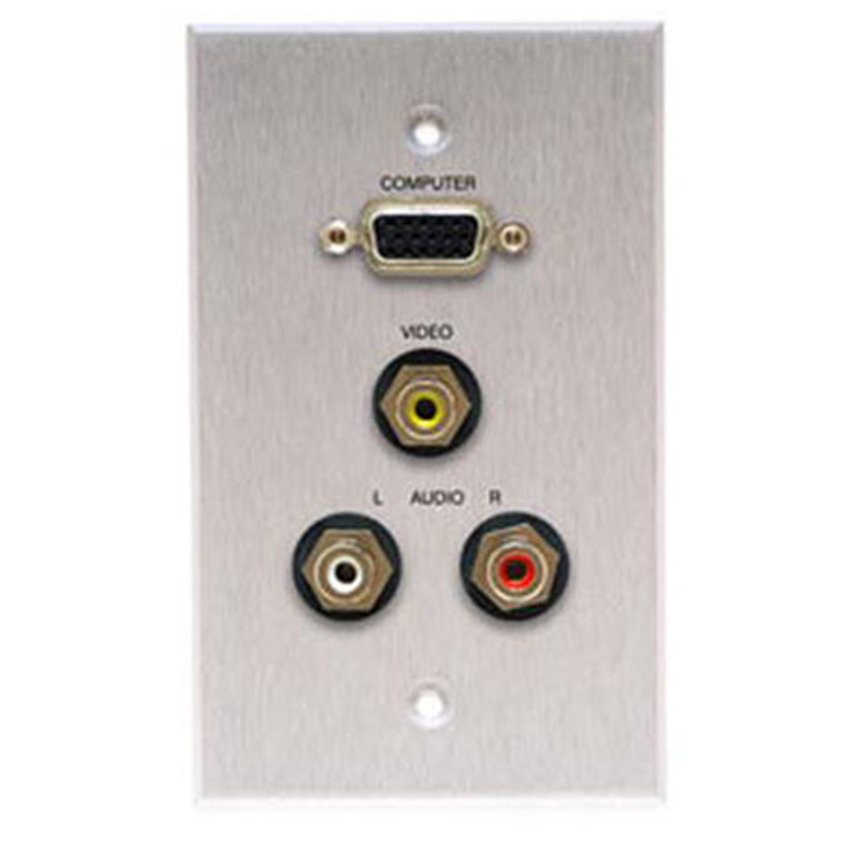 

Comprehensive Single Gang Wallplate, 3RCA-Passthru, Kydex Black