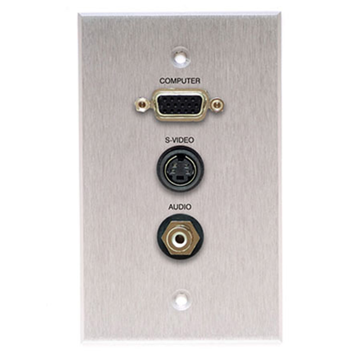 

Comprehensive Single Gang Wallplate, S-Video, RCA-Passthru, Kydex Black