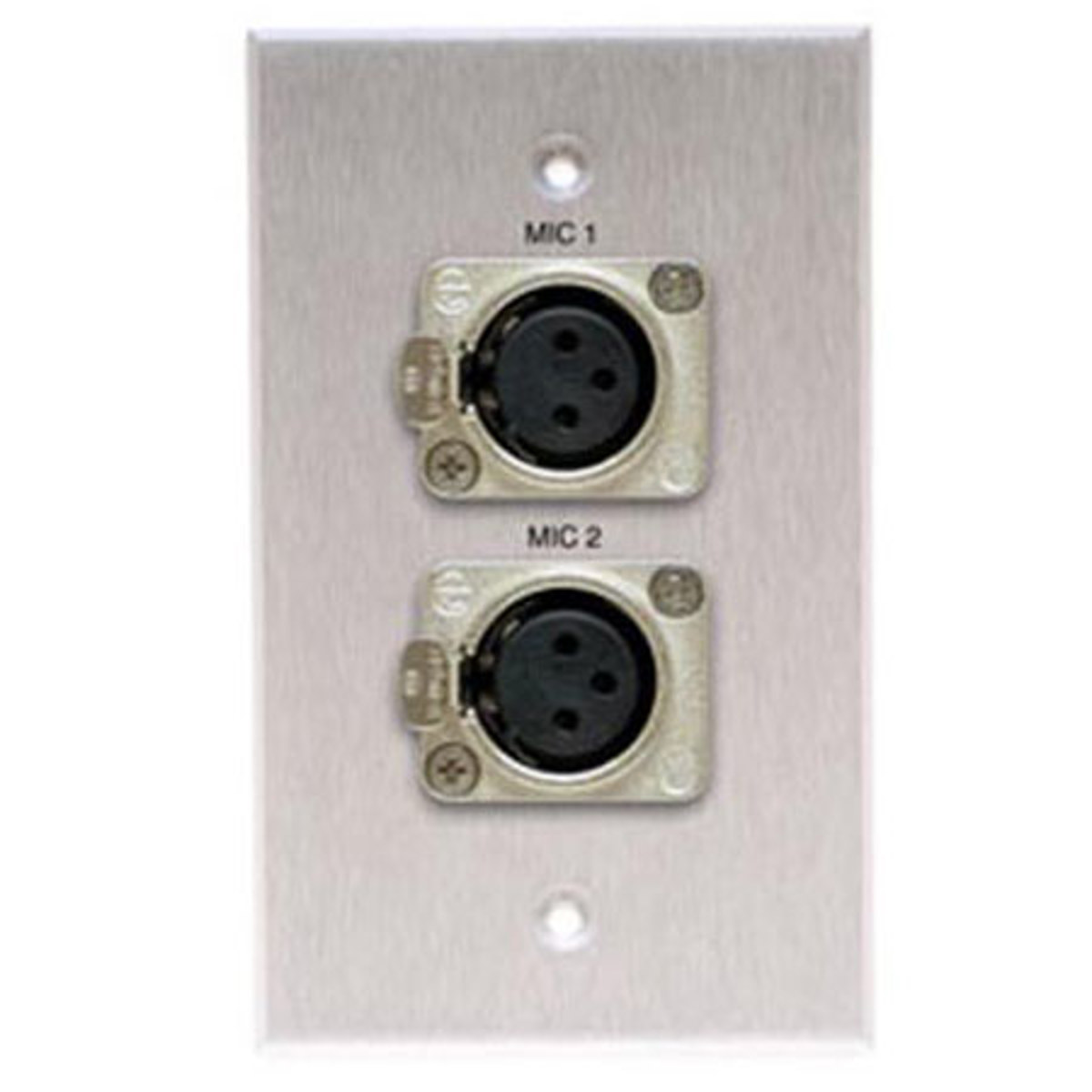 

Comprehensive Single Gang Wallplate, Latching XLR(2) Female, Anodized Clear