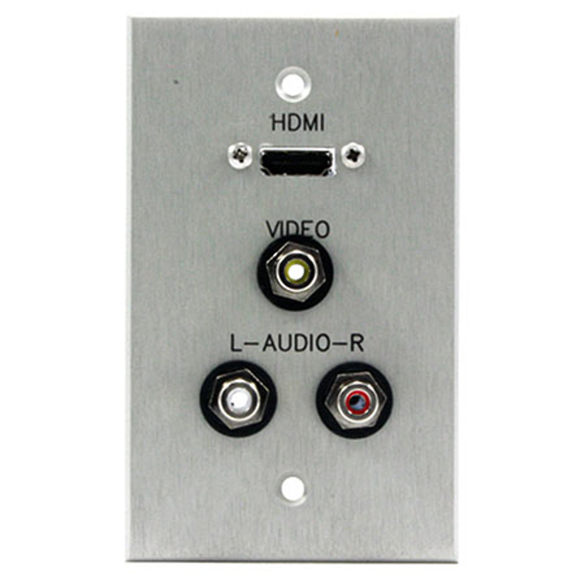 

Comprehensive Single Gang Wallplate, HDMI and 3 RCA, Kydex Black