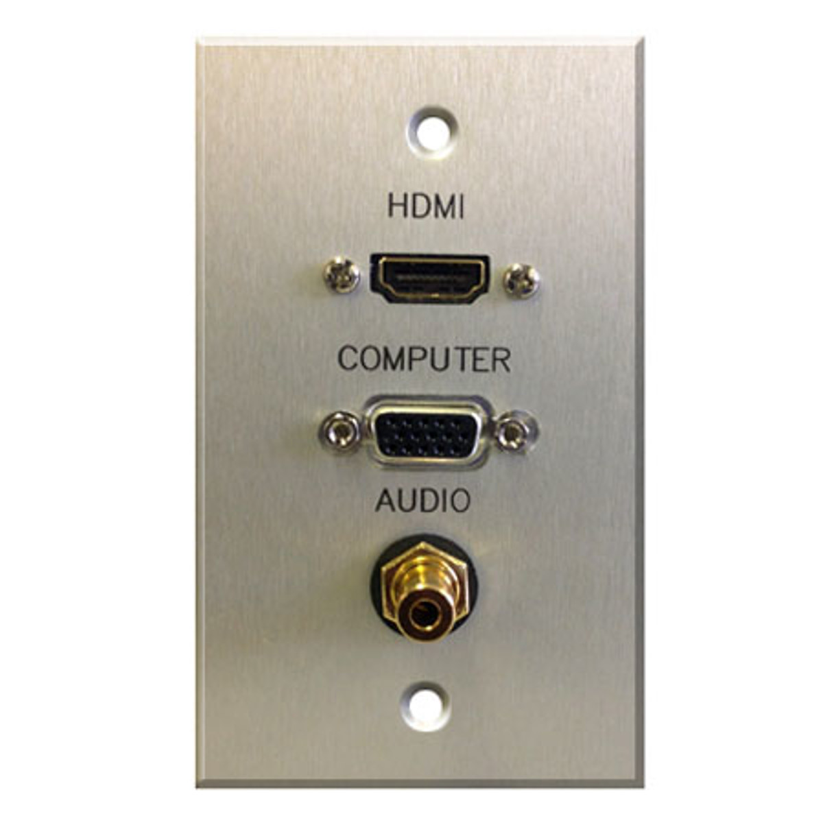 

Comprehensive Single Gang Wallplate 3.5mm Stereo Mini Female, Anodized Clear