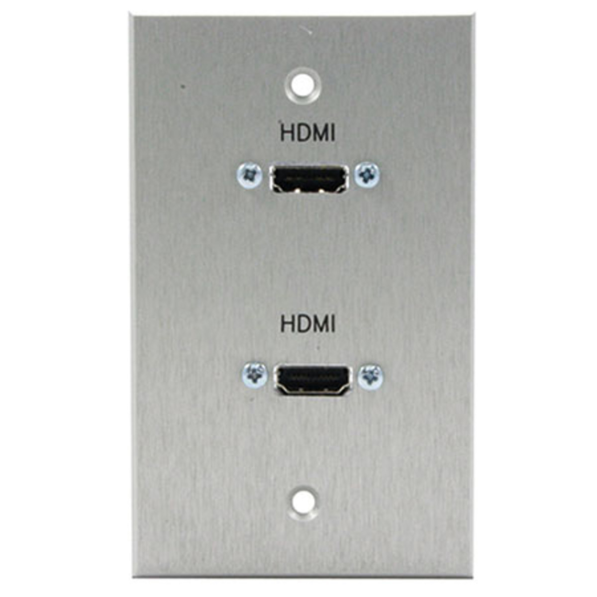 

Comprehensive Single Gang Wallplate, 2 HDMI Female Passthru, Stainless White