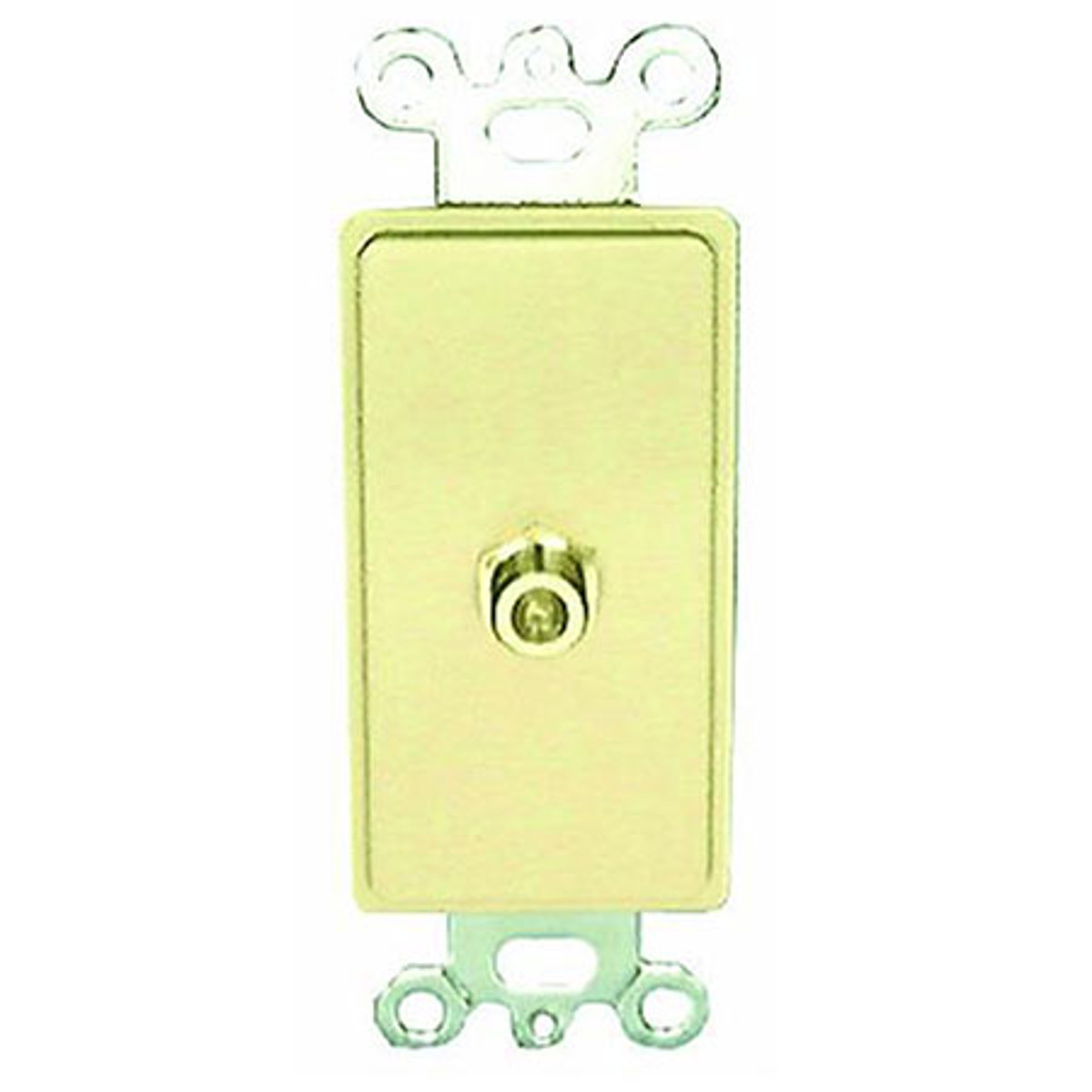

Comprehensive Single Gang Wallplate Style Insert with RF Passthru, Black Decora