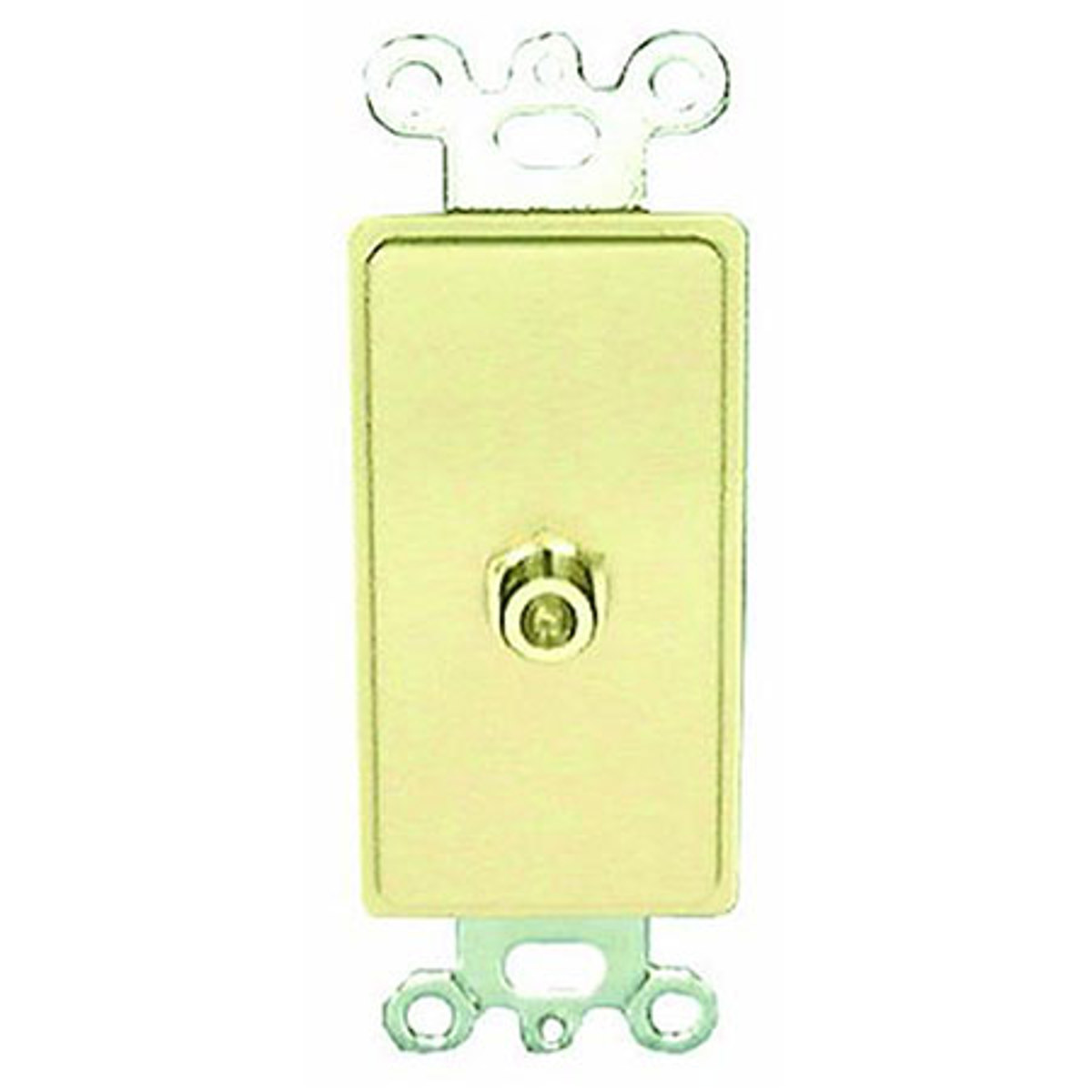 

Comprehensive Single Gang Wallplate Style Insert with RF Passthru, Ivory Decora