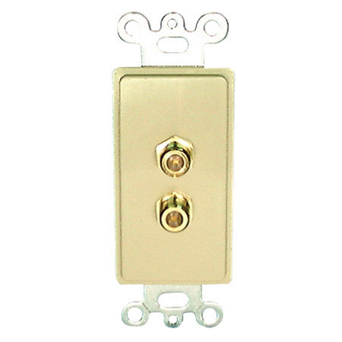 

Comprehensive Single Gang Wallplate Style Insert with RF(2), Ivory Decora