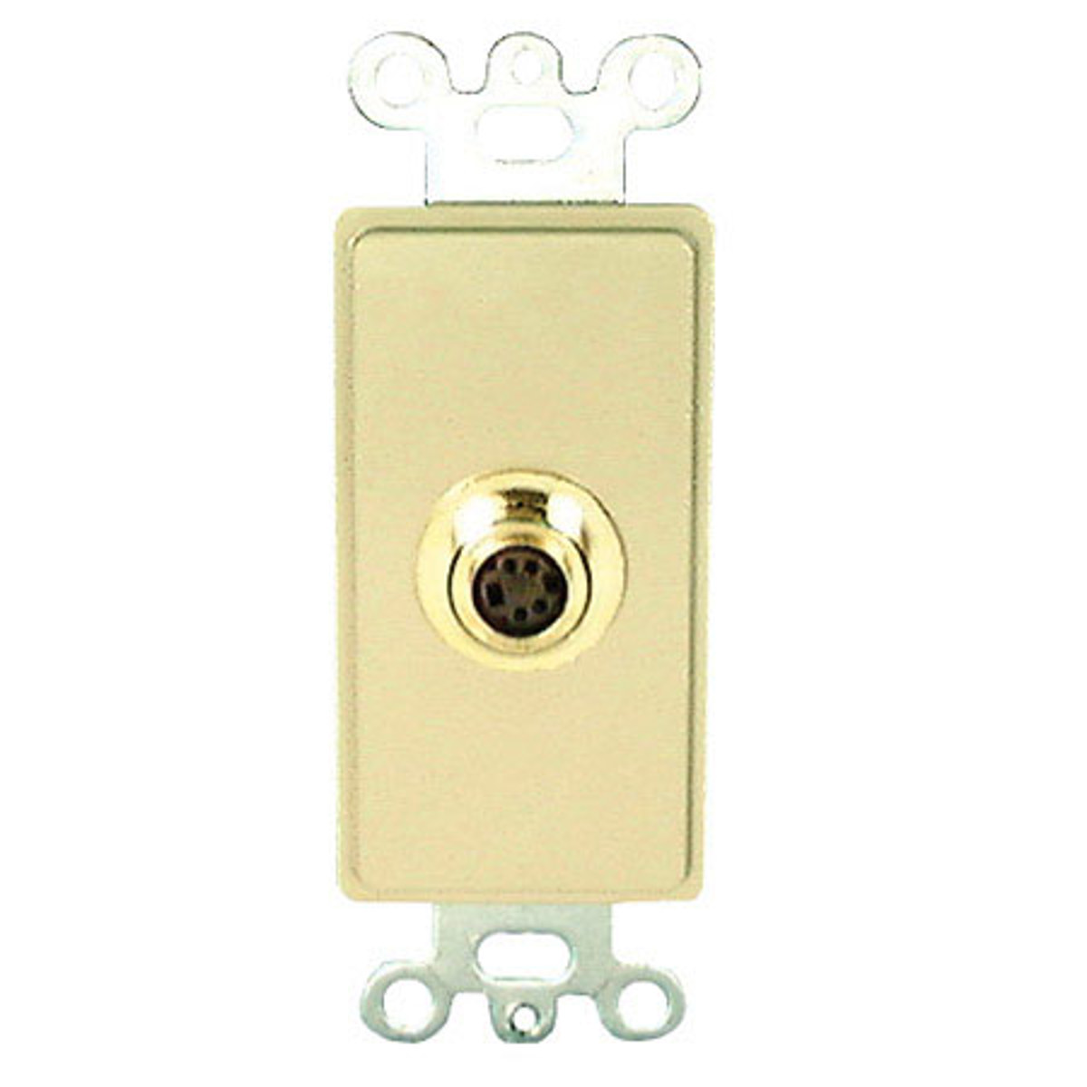 

Comprehensive Single Gang Wallplate Style Insert with S-Video(1), White Decora