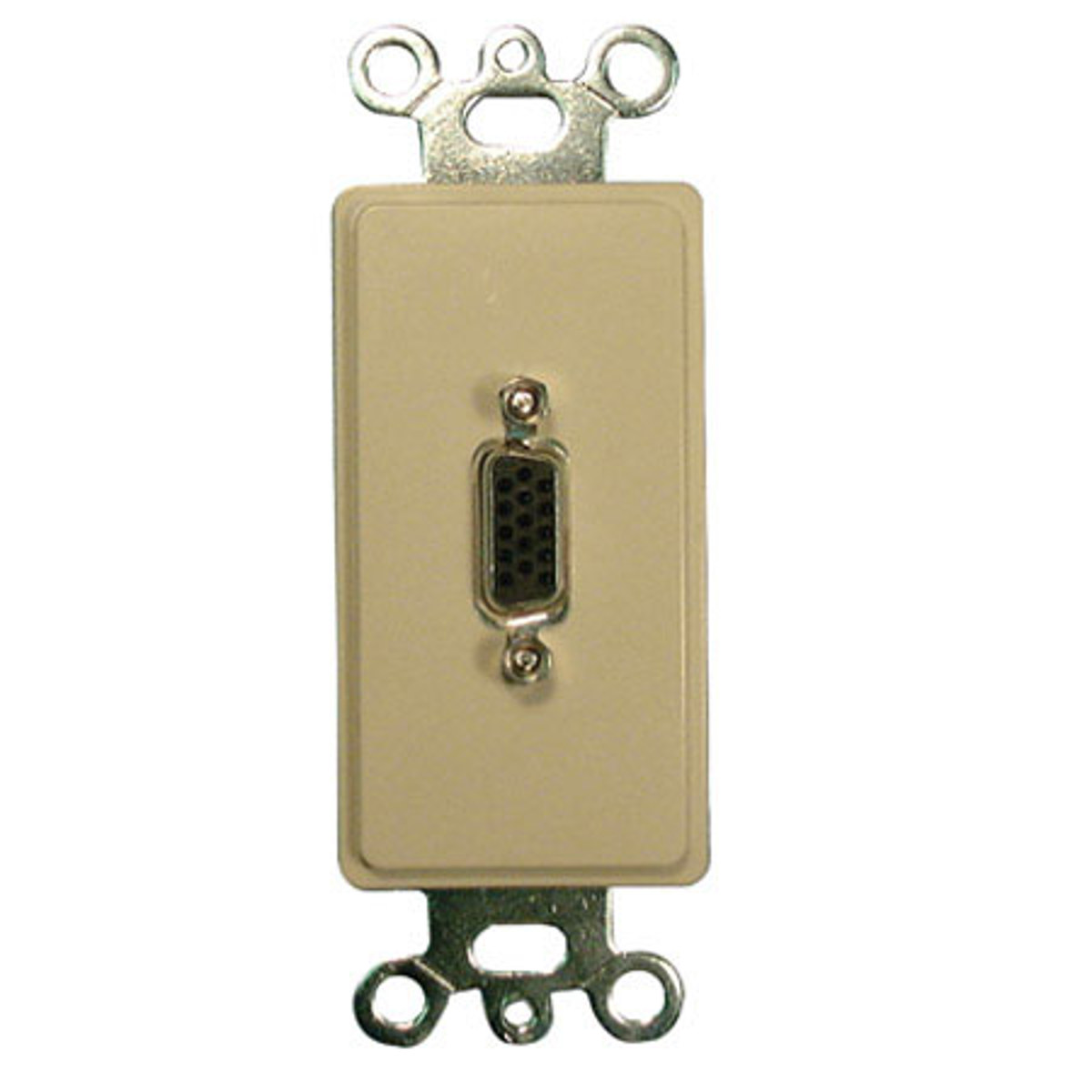 

Comprehensive Single Gang Wallplate Style Insert with HD15F(1), Ivory Decora