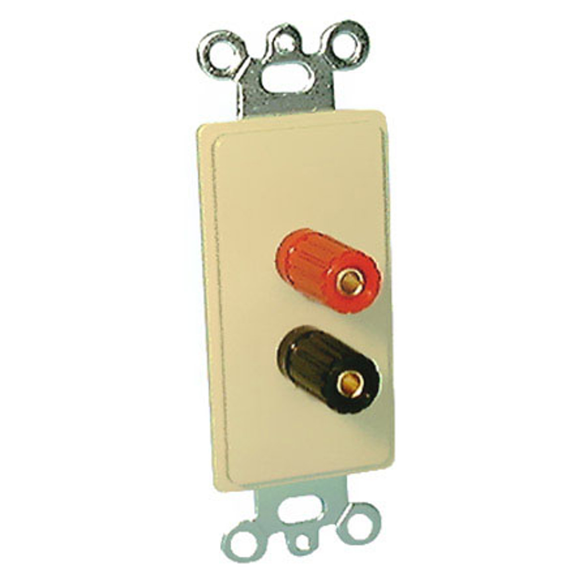 

Comprehensive Single Gang Wallplate with Binding Post Pair, White Decora