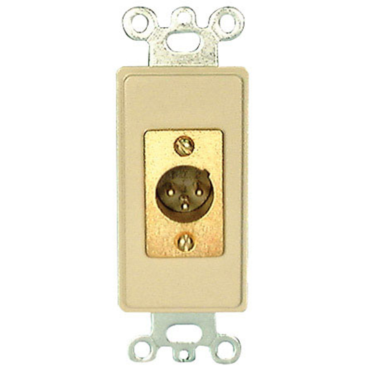 

Comprehensive Single Gang Wallplate Style Insert with XLRM-Solder, White Decora