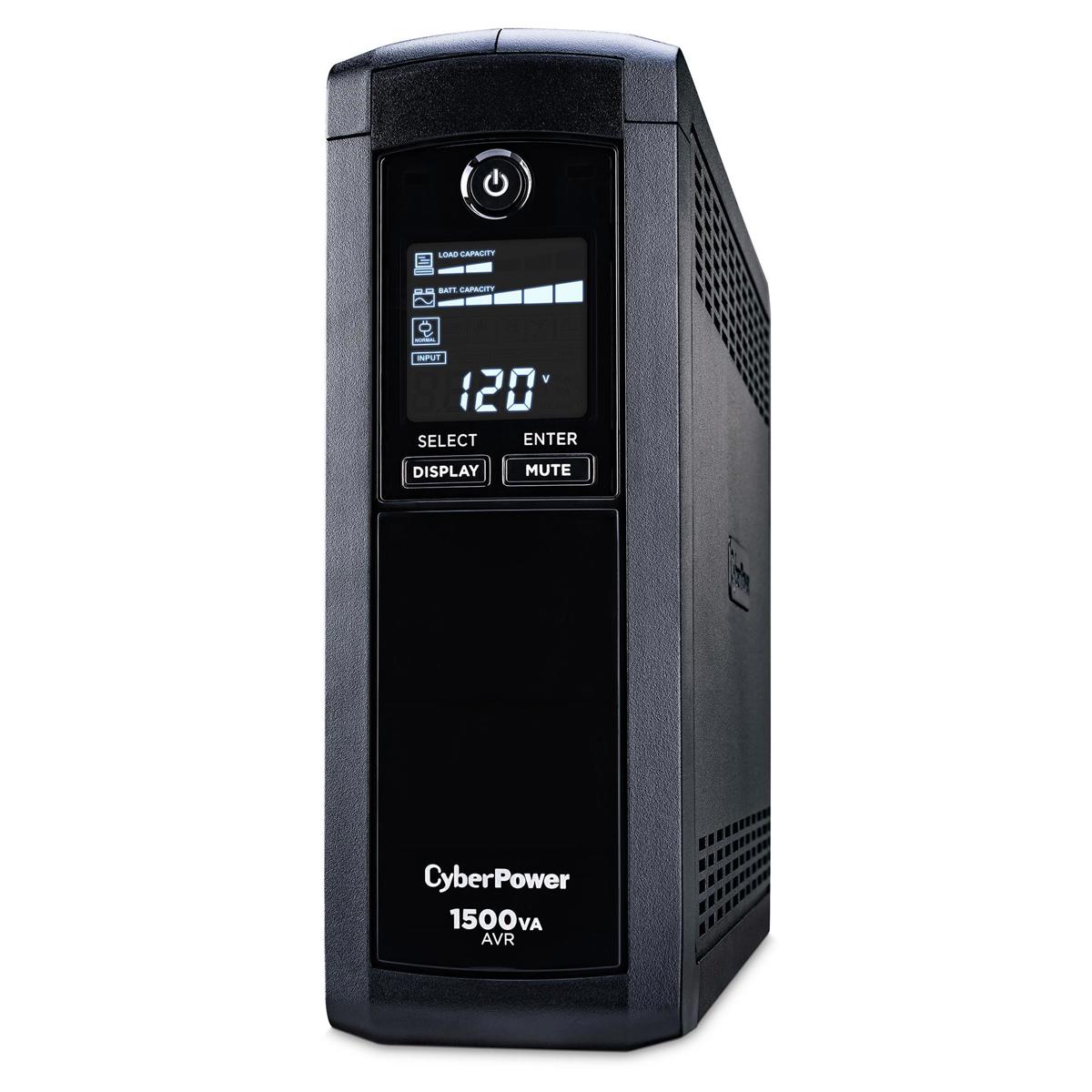 

CyberPower Intelligent LCD Computer Battery Backup, 1500VA 900W UPS, 8 Outlets