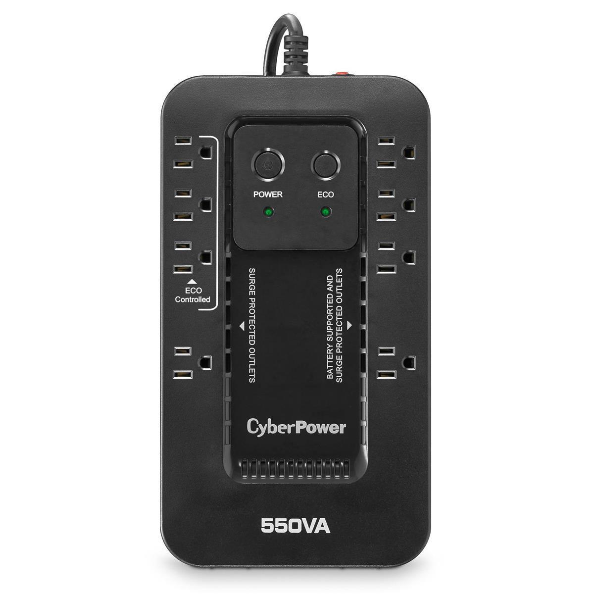 

CyberPower Ecologic EC550G 8 Outlets 550VA 330W UPS, ECO Mode