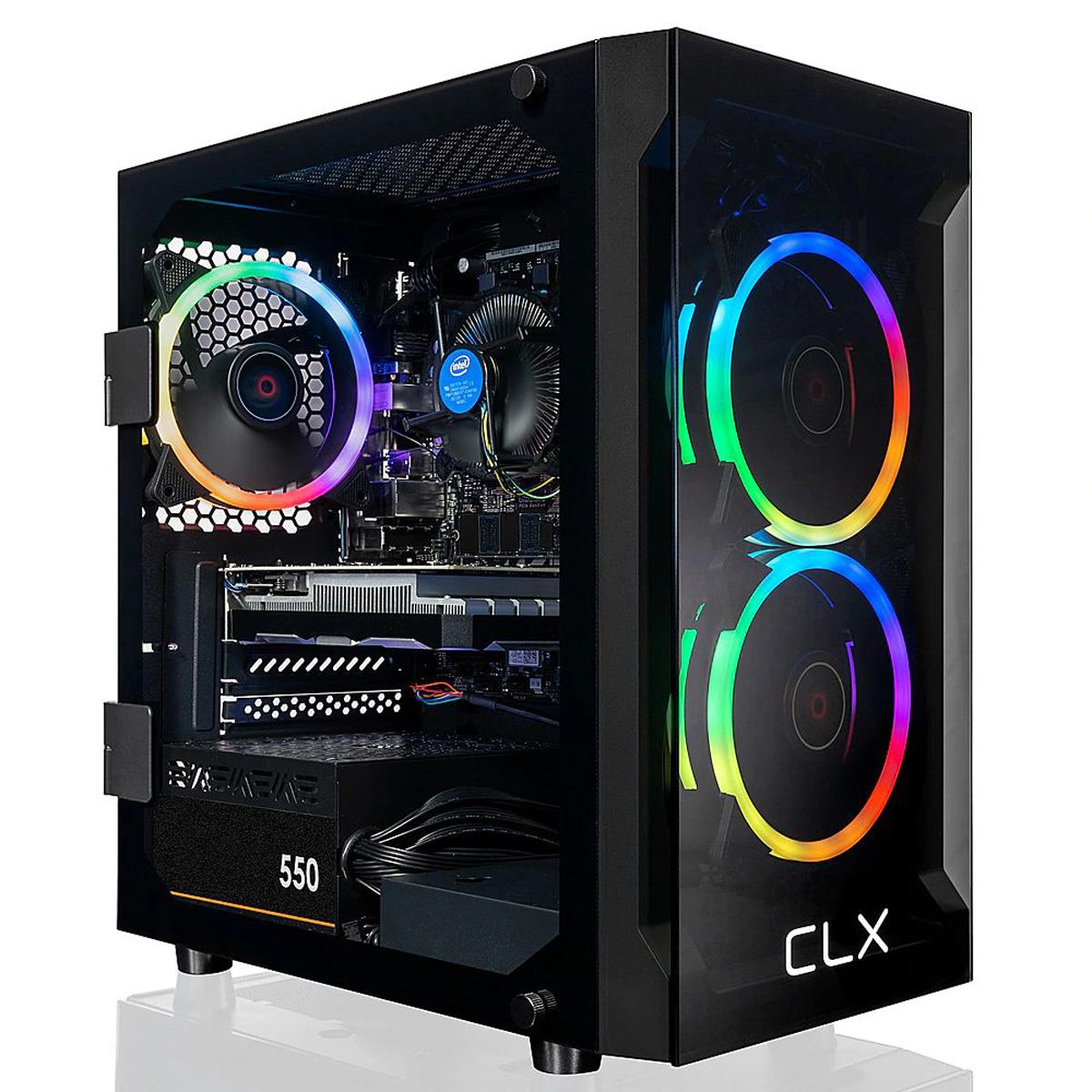 

CLX SET Gaming Desktop Computer, i5-10400F, 16GB, 1TB SSD, GTX 1650, W11H, Black