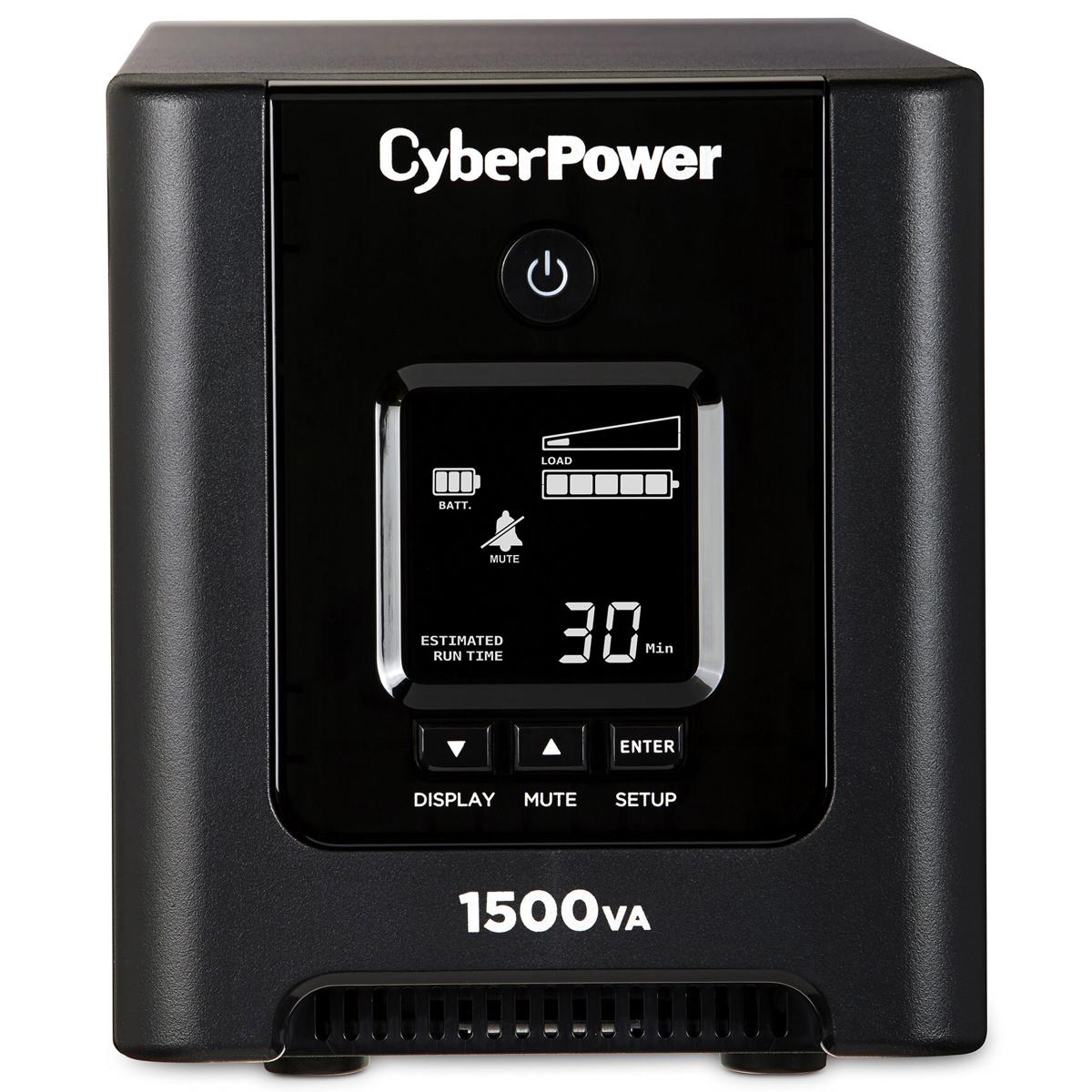

CyberPower OR1500PFCLCD 1500VA/1050W PFC Sinewave Mini-Tower UPS, 8x NEMA 5-15R