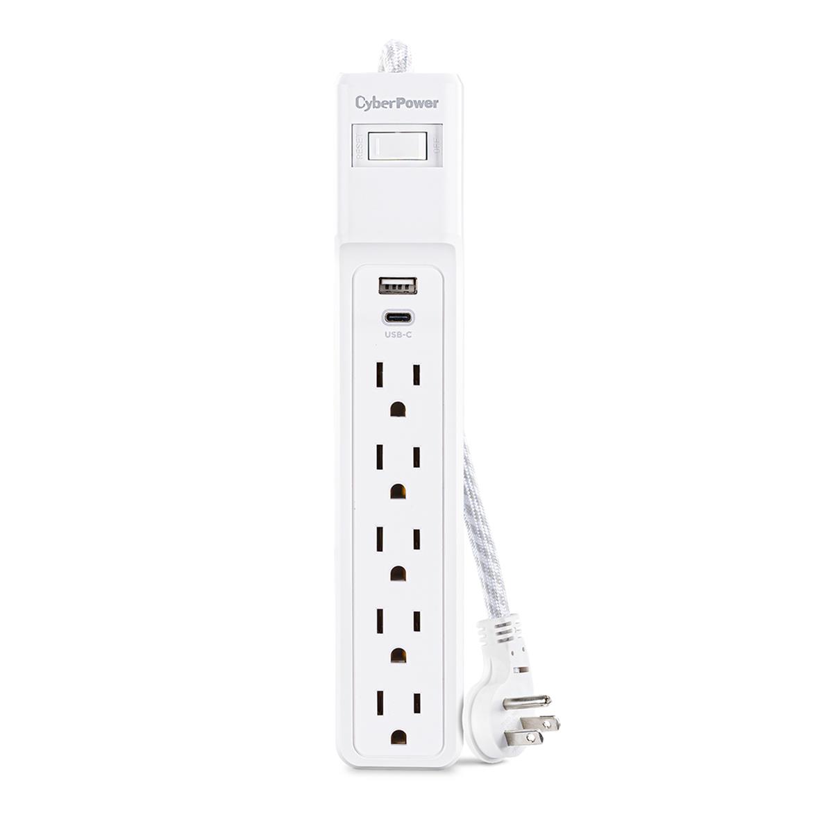 Image of CyberPower P504UC 5-Outlet Surge Protector with USB-A and USB-C Port