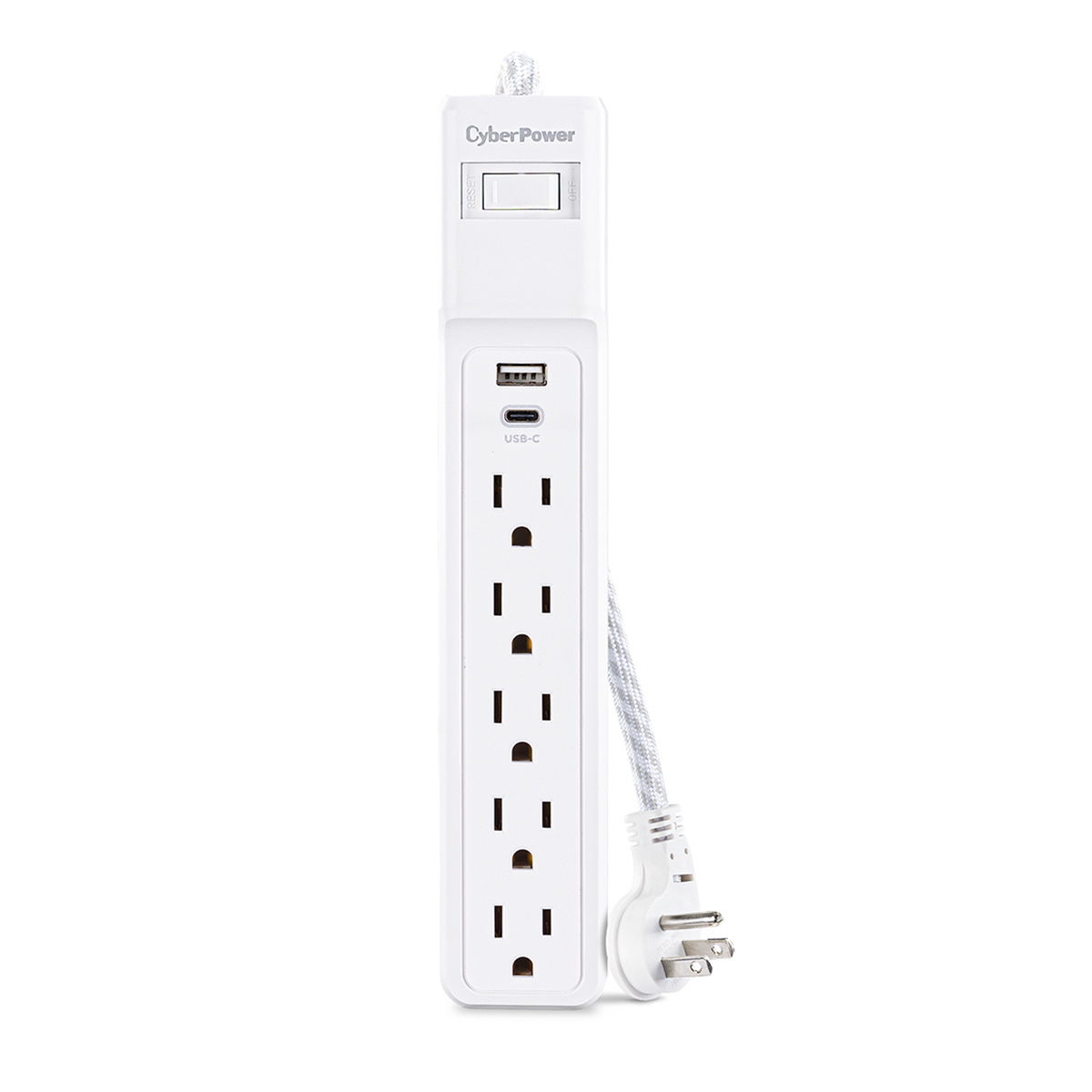 

CyberPower P504UC 5-Outlet Surge Protector with USB-A and USB-C Port