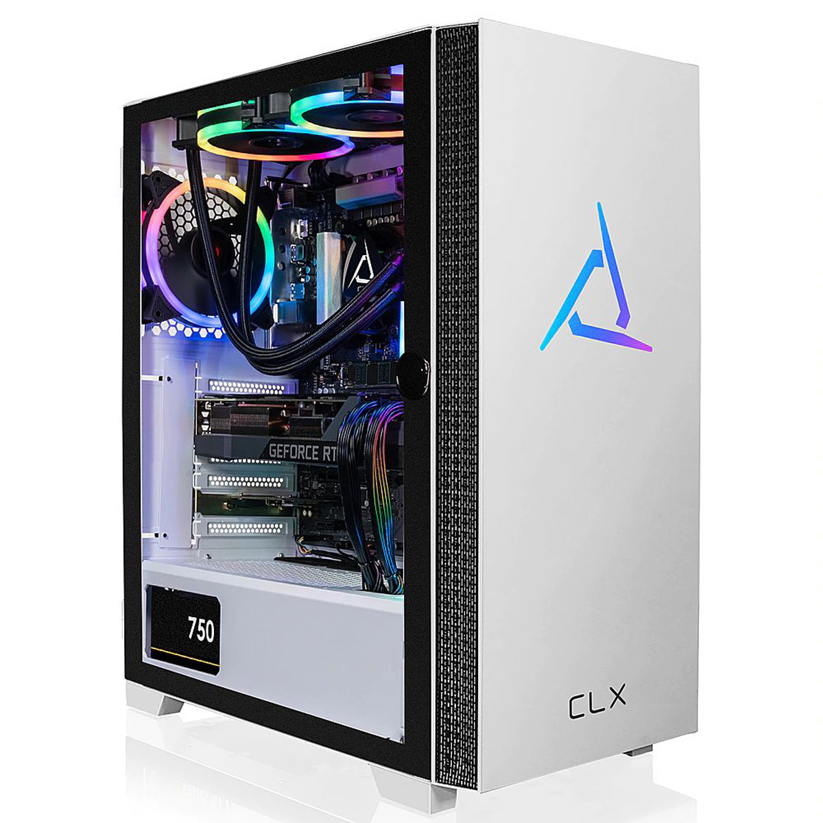 

CLX SET VR Gaming Desktop, i7-13700KF, 32GB, 1TB SSD+4TB HDD,RTX 3080,W11H,White