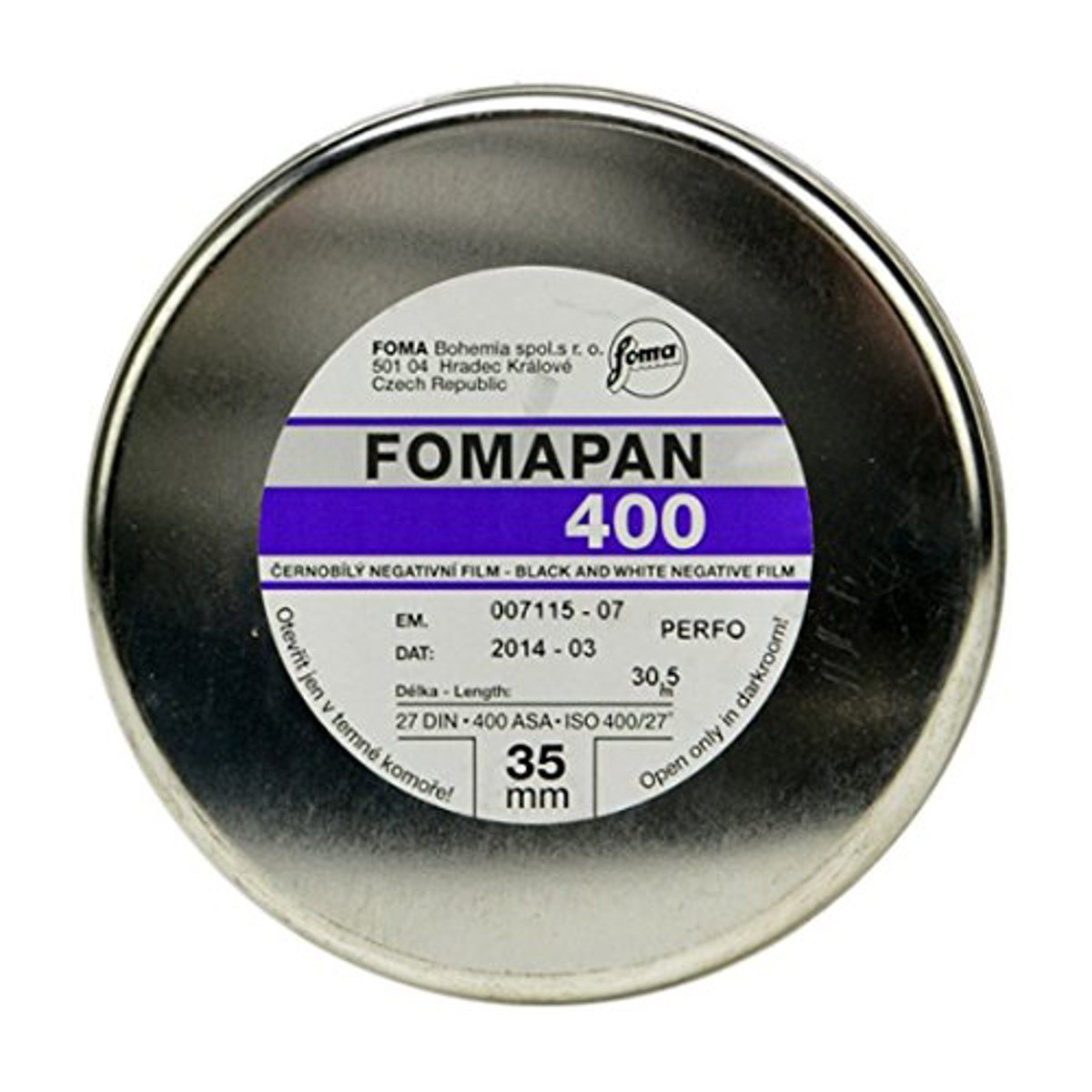 

Foma Film Fomapan 400 Action 35mm Black and White Negative Film, 100' Roll