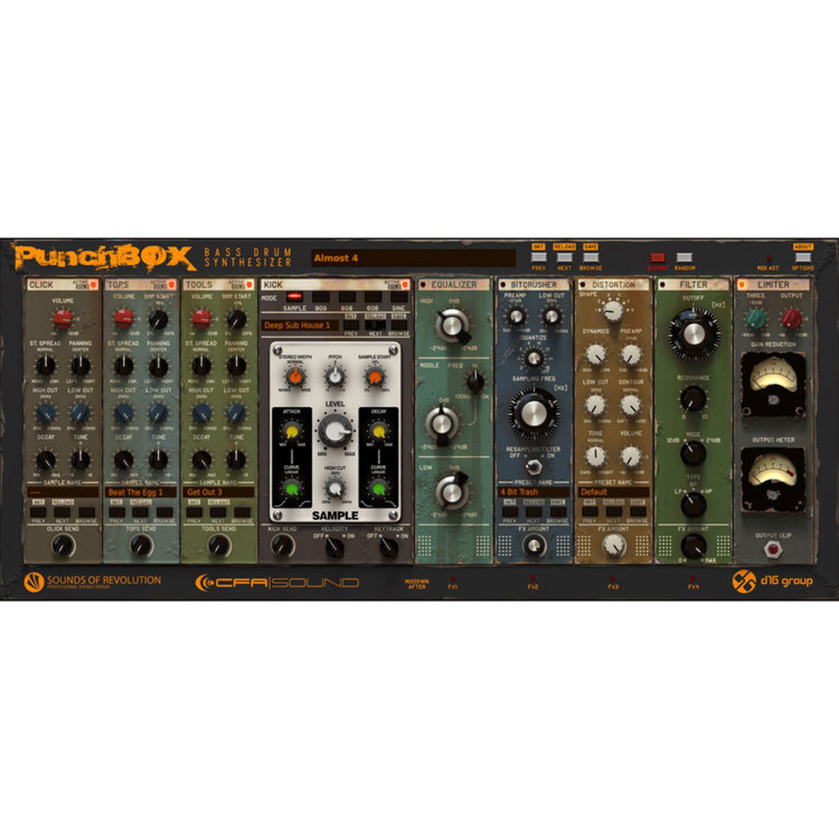 

D16 Group Punchbox Bass Drum Synthesizer Software, Electronic Download