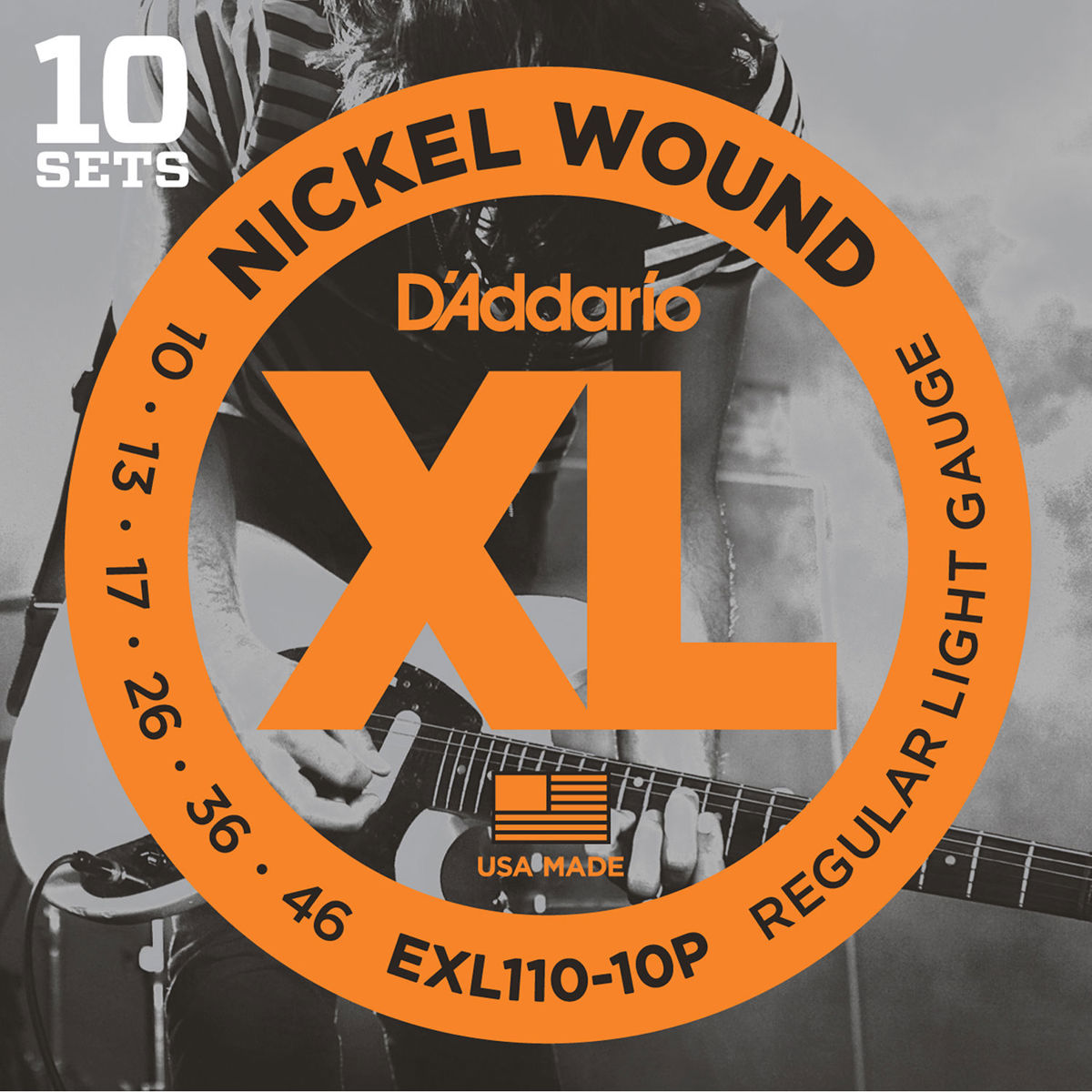 

D'Addario EXL110 XL Nickel Wound Electric Guitar Strings Set, Light, 10-Pack