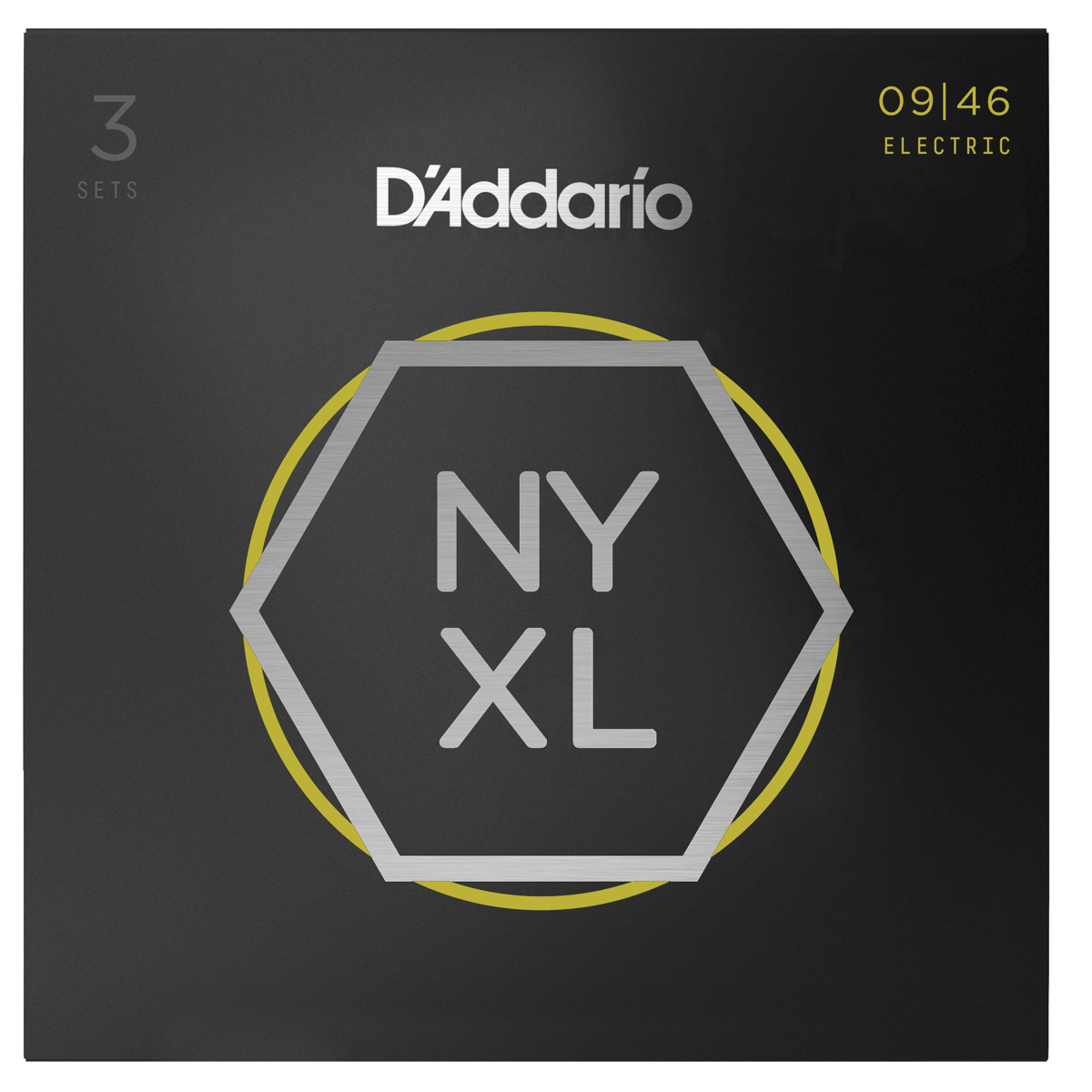 DAddario NYXL0946 NYXL Набор струн для электрогитары с никелевой обмоткой, 9-46, 3 шт. в упаковке