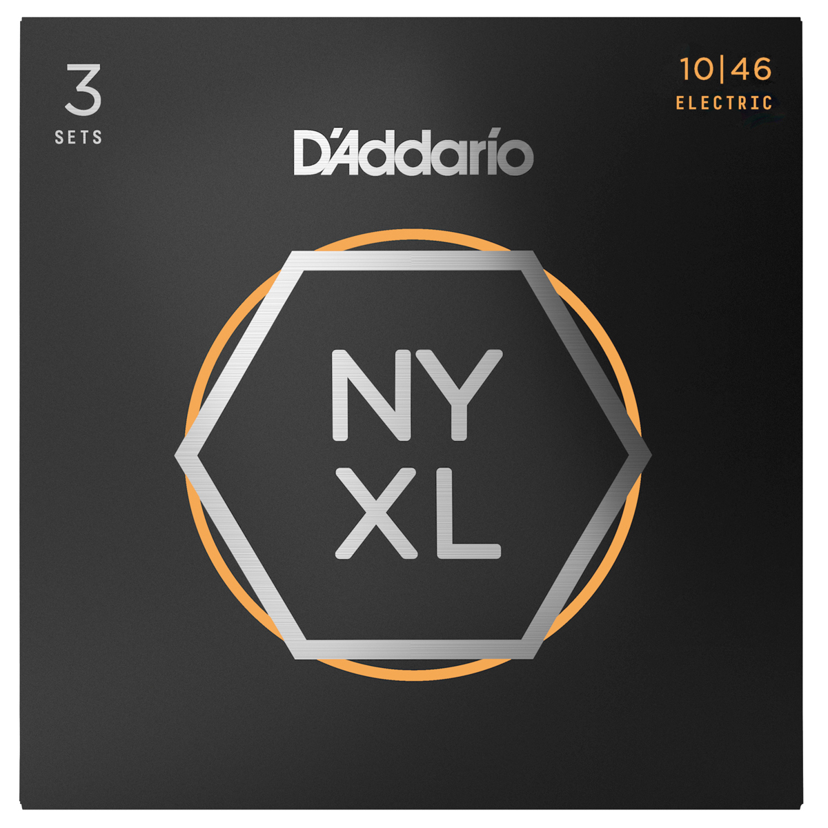 DAddario NYXL1046 NYXL Набор струн для электрогитары с никелевой обмоткой, 10-46, 3 шт. в упаковке