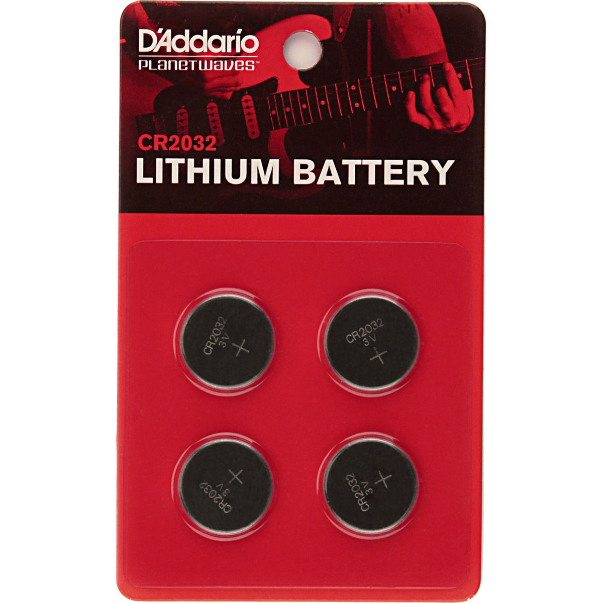 

D'Addario CR2032 Lithium Battery, 4-Pack