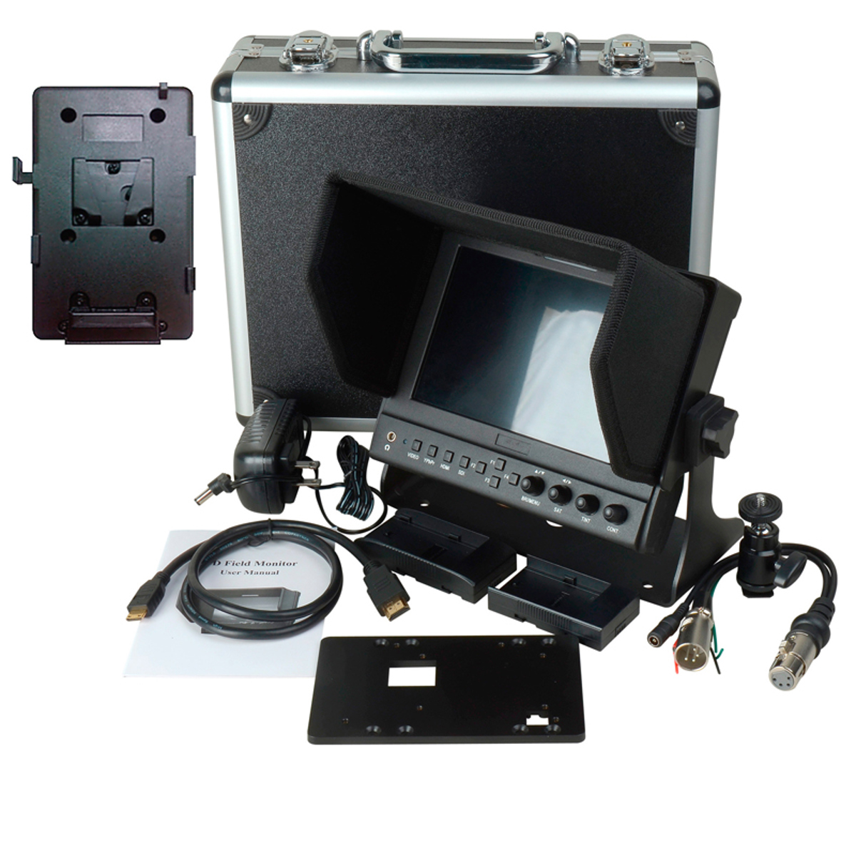 

Delvcam DELV-WFORM-7 7" Camera-Top IPS LED Monitor, V-Mount Battery Plate