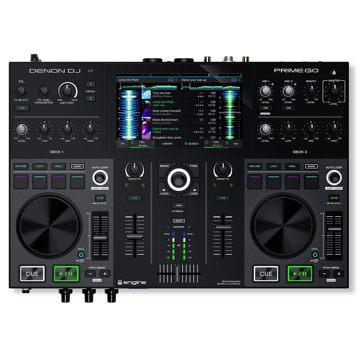 

Denon DJ Prime Go Standalone 2-Deck Rechargeable Smart DJ Console, 7" HD Display