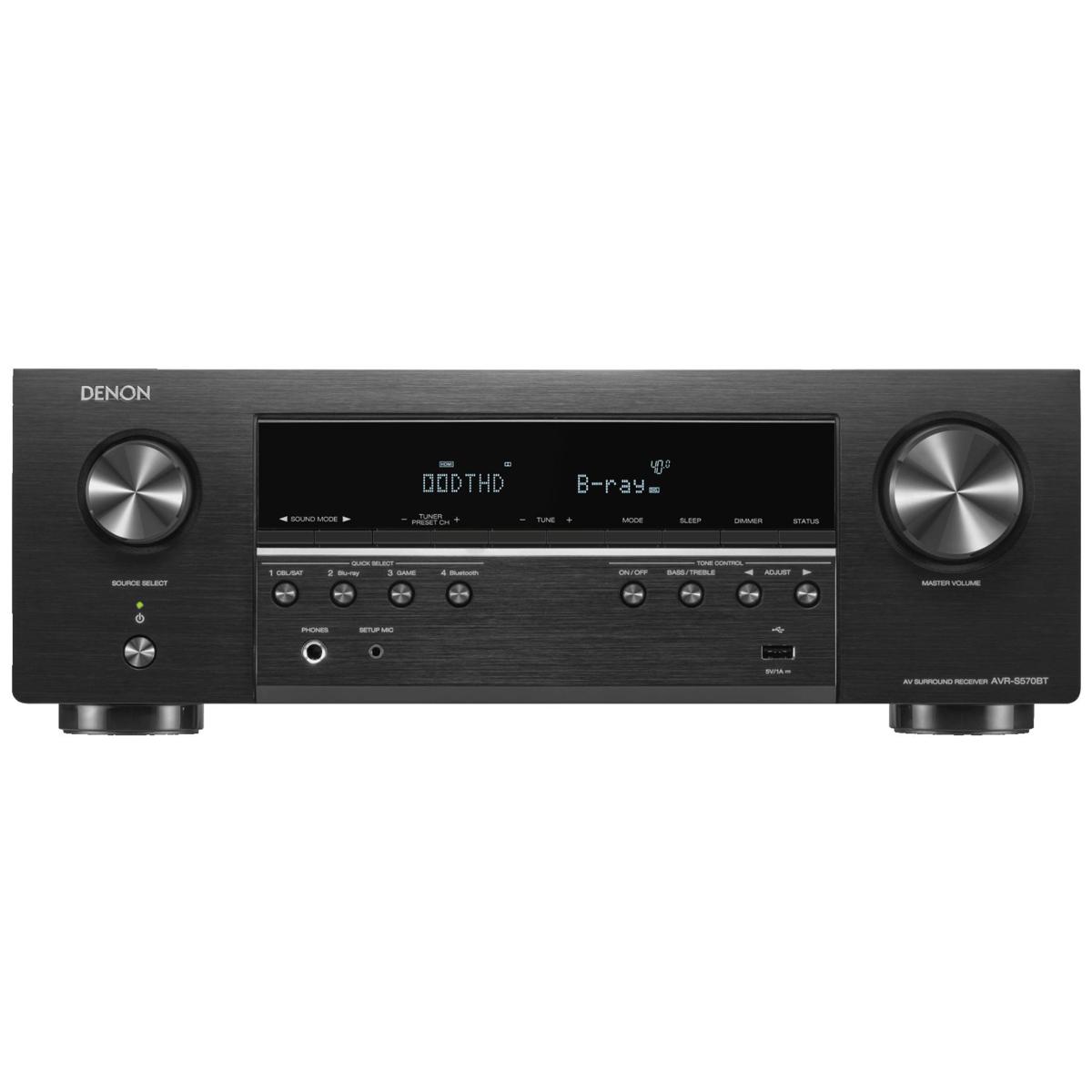 Image of Denon AVR-S570BT 5.2-Channel 8K Bluetooth AV Receiver