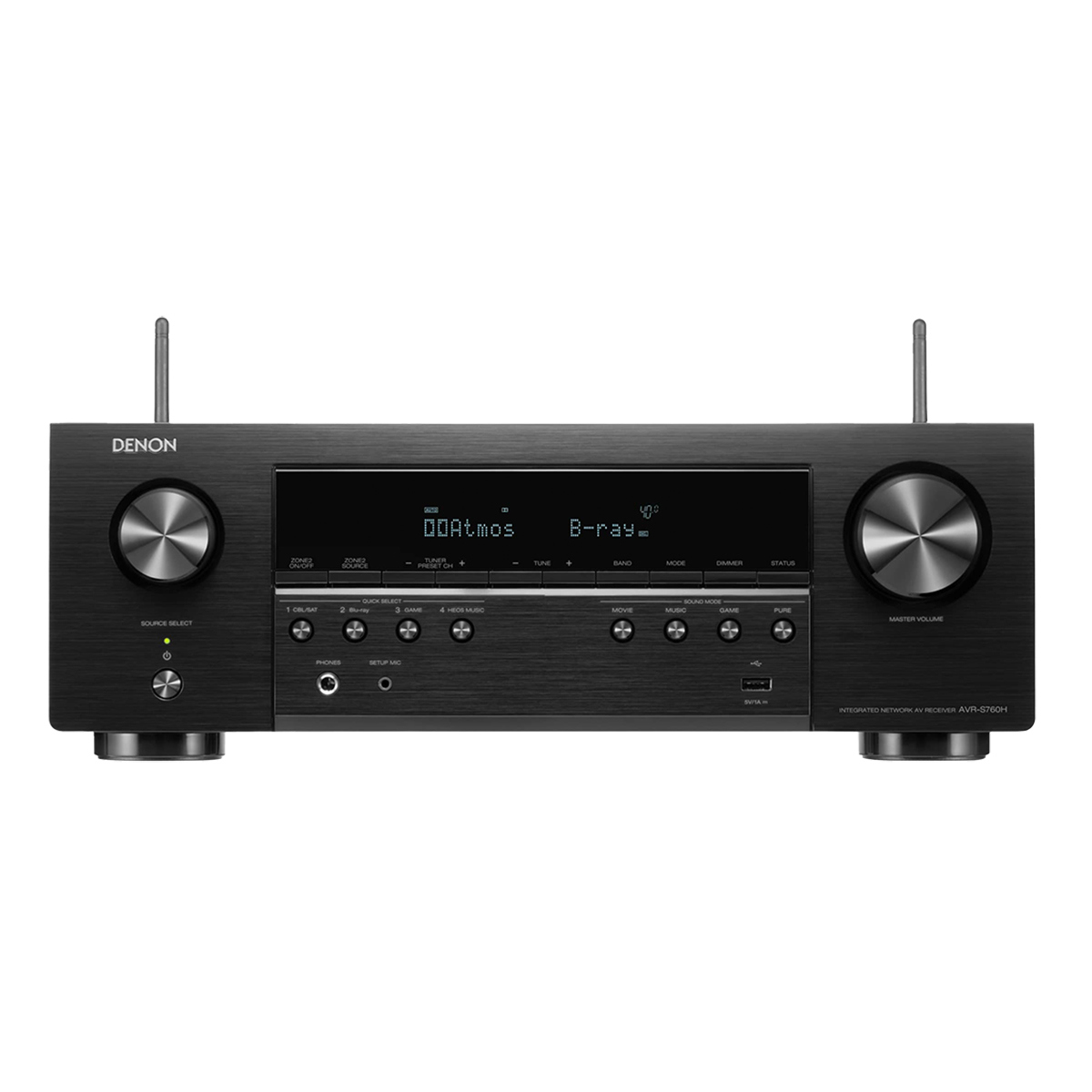 

Denon AVR-S670H 75W 5.2-Channel 8K Network AV Receiver with HEOS, Black