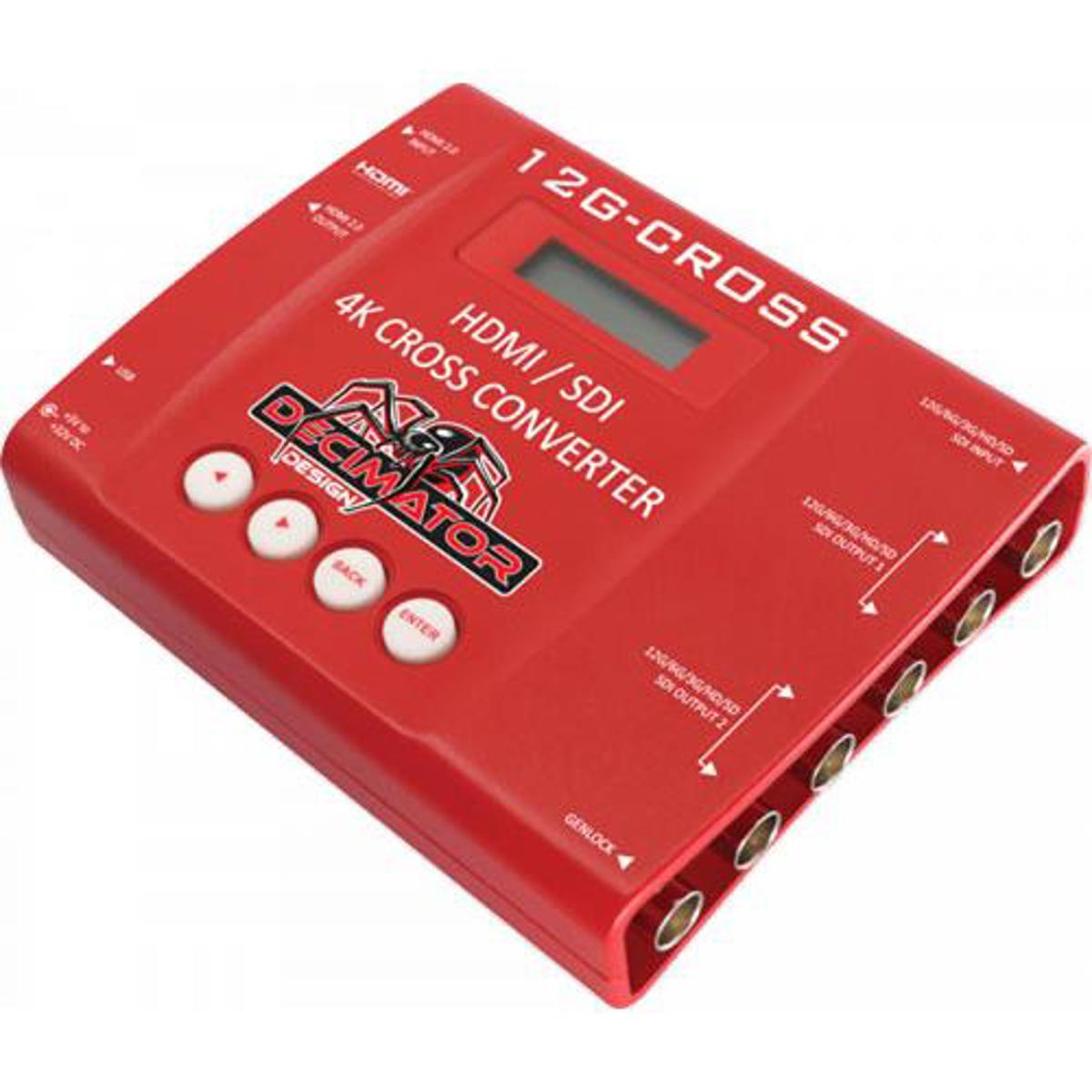 

Decimator 12G-CROSS 4K HDMI/SDI Cross Converter w/Scaling, Frame Rate Conversion