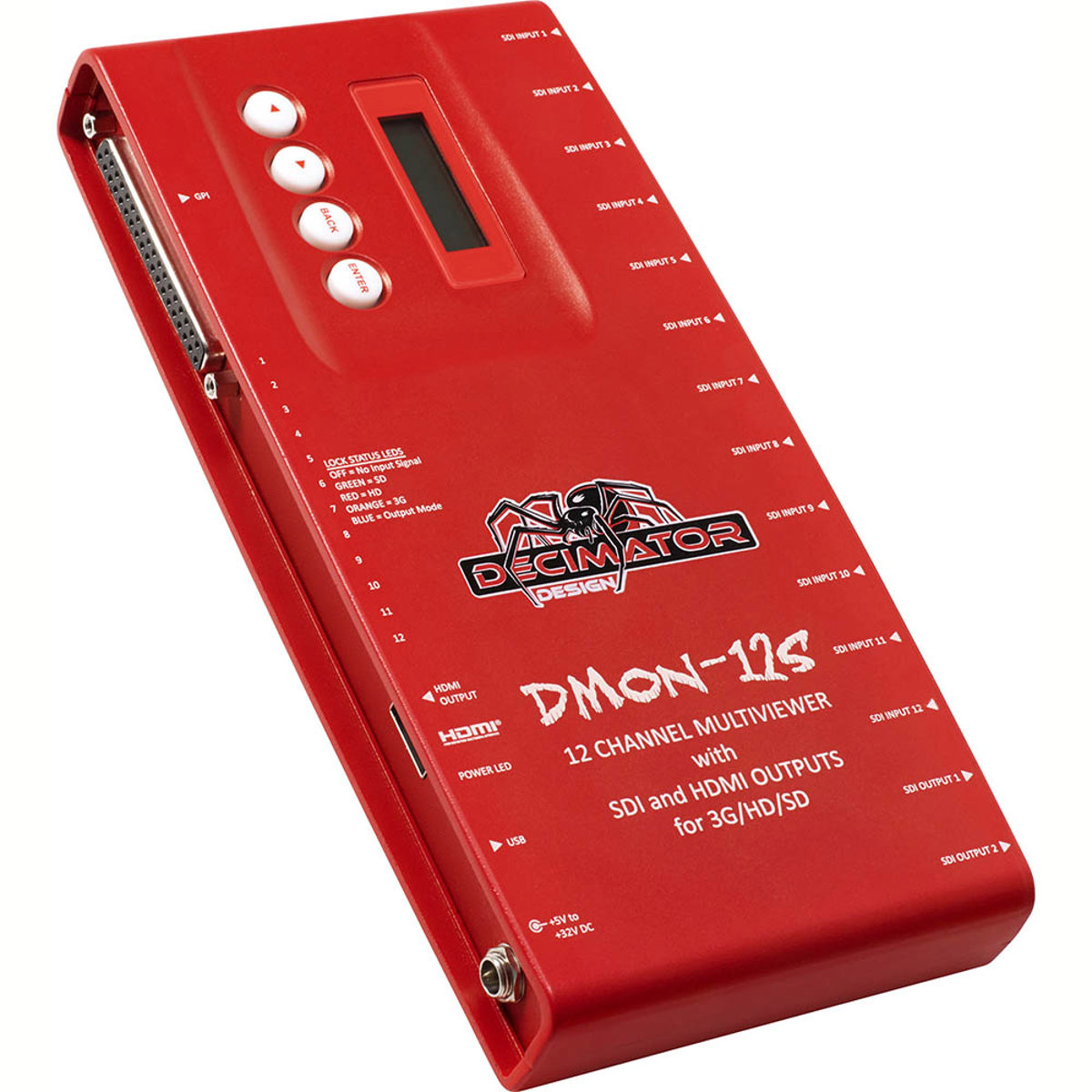 Decimator DMON-12S 1–12-канальный мультипросмотрщик с выходами SDI и HDMI #DD12S