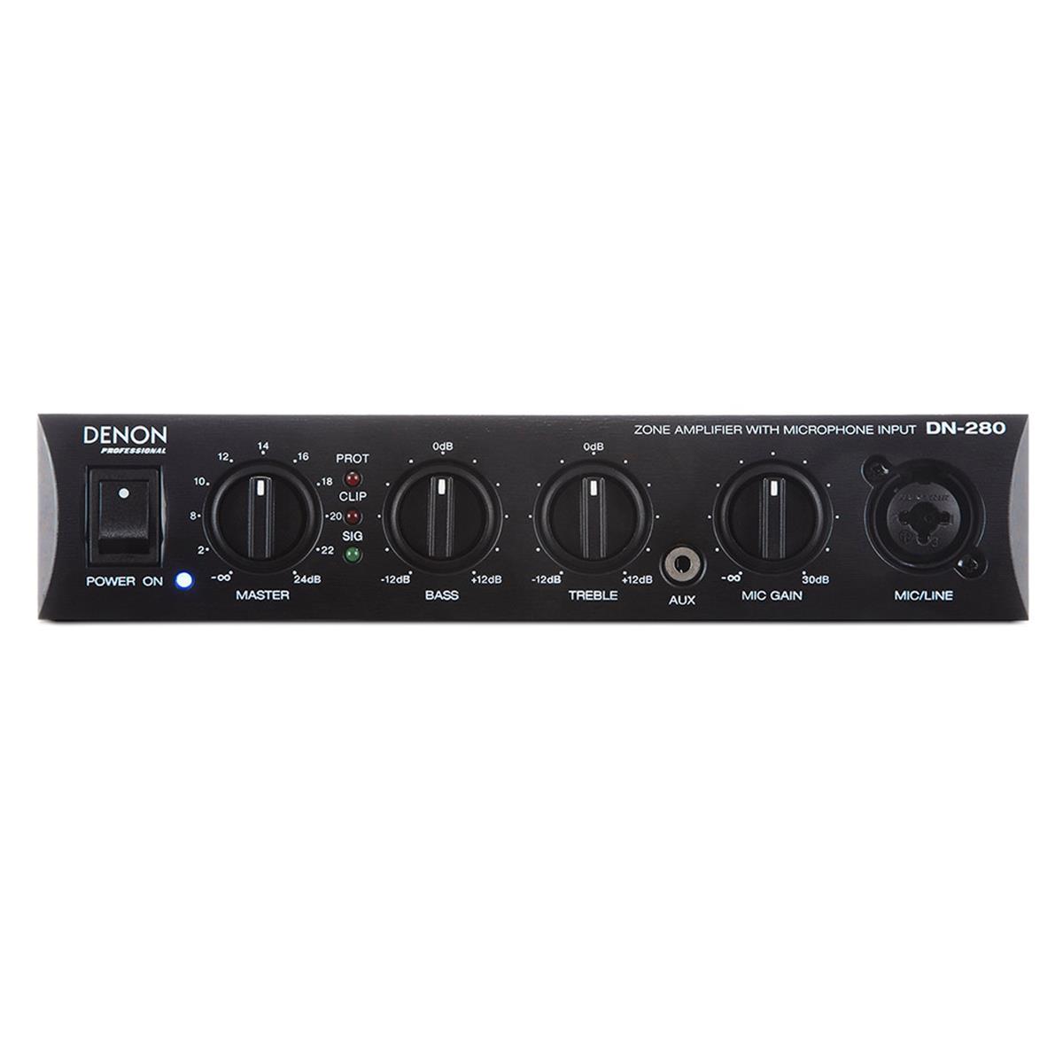 Image of Denon Pro DN-280 Class D 100W Zone Amplifier with Microphone Input