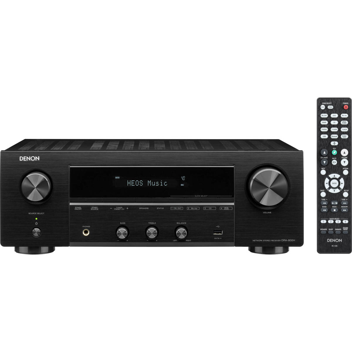 Denon DRA-800H 100W 2.2-Channel 4K Network AV Receiver with HEOS -  DRA800H