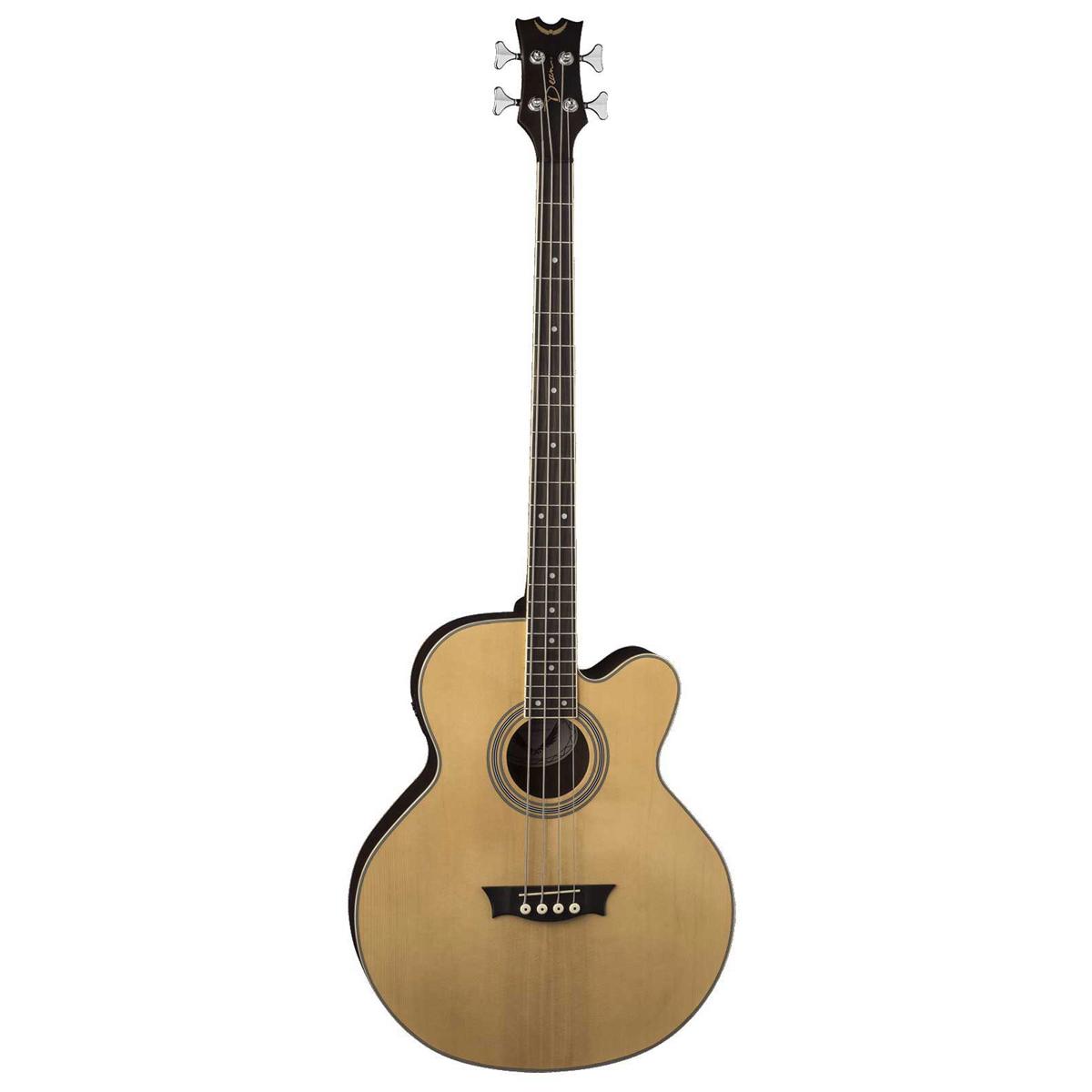 

Dean Guitars Dean Cutaway Acoustic Electric Bass Guitar, Rosewood Fretboard, Satin Natural