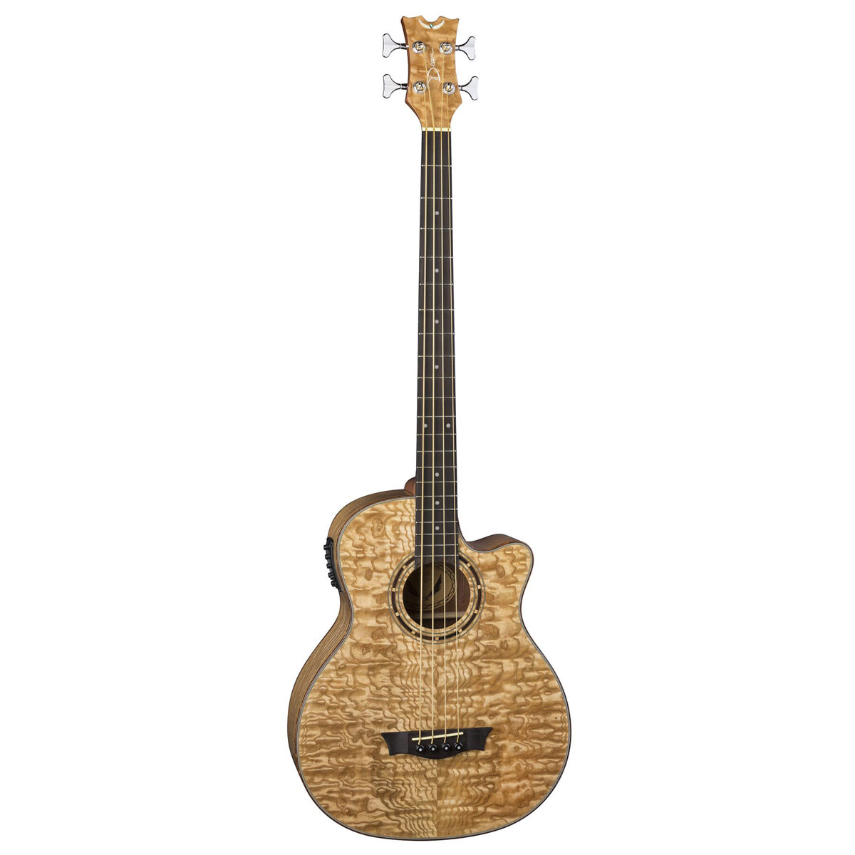 

Dean Guitars Dean Exotica Quilt Ash Acoustic Electric Bass Guitar, Rosewood, Glossy Natural