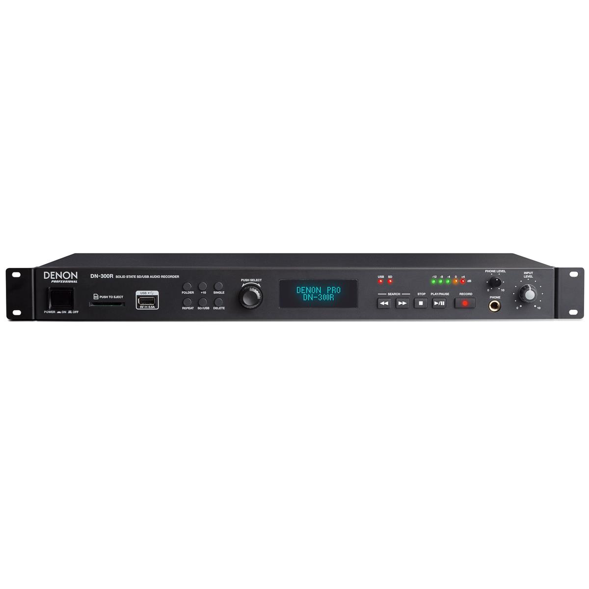 Image of Denon Pro DN-300R Solid-State SD/USB Audio Recorder