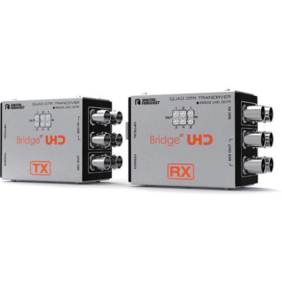 

Digital Forecast 3GSDI-TX 4-Channel RX & 2-Ch (10KM) / Quad 3G to Optic (TX,RX)