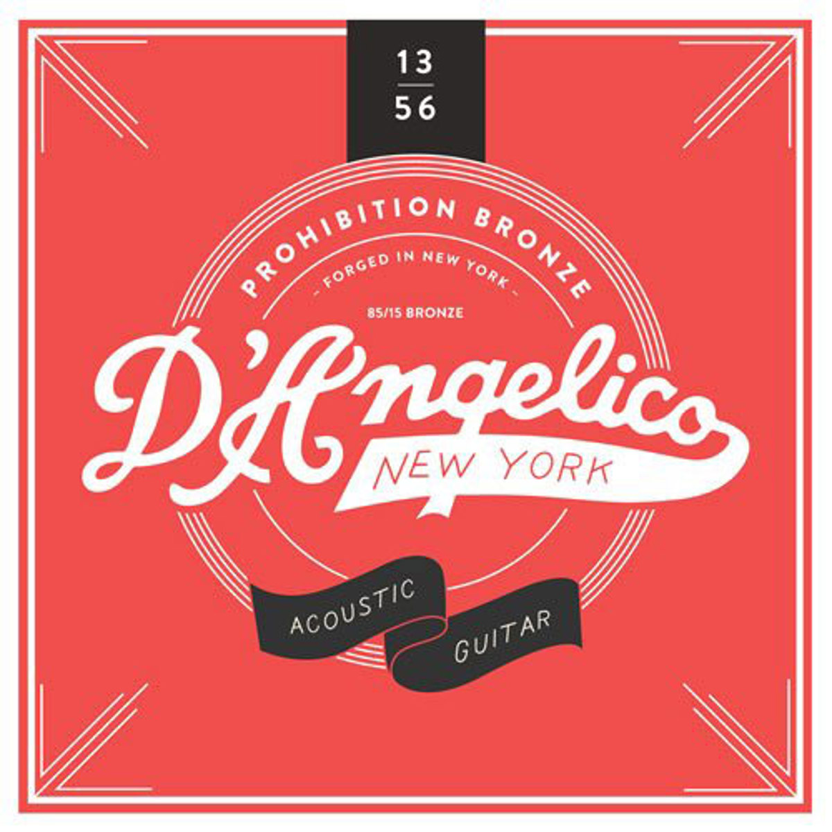 

D'Angelico Guitars Prohibition Bronze 85/15 13-56 Medium Acoustic Strings