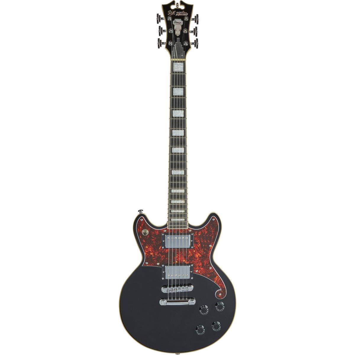 D'Angelico Guitars Premier Brighton Electric Guitar, Ovangkol Fingerboard, Black -  DAPBRISBKCS