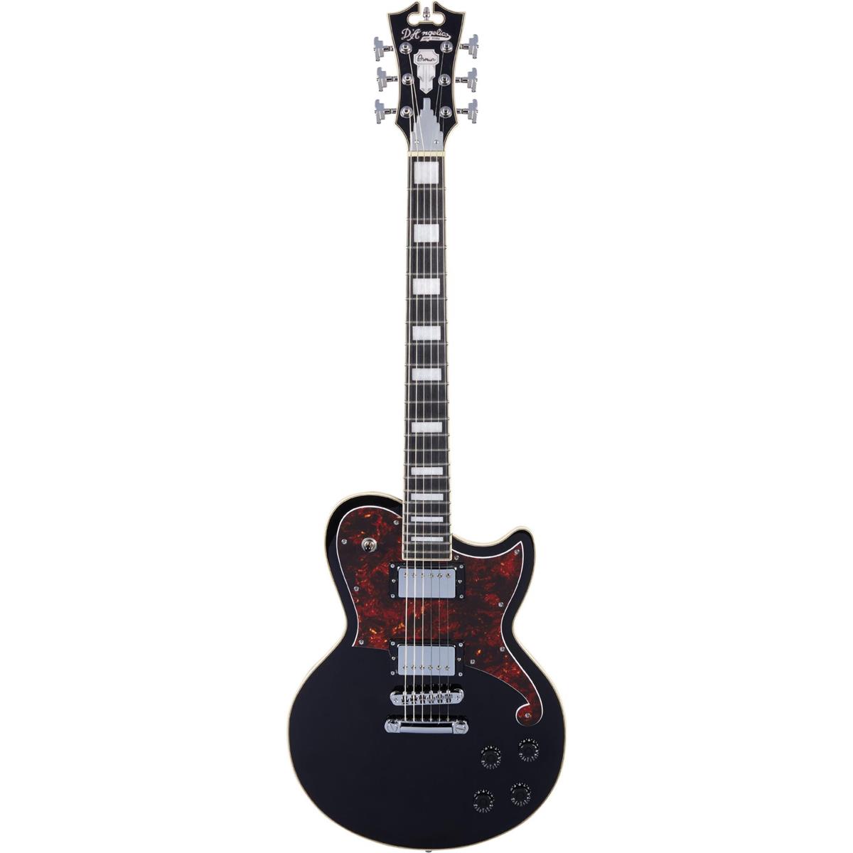 D'Angelico Guitars Premier Atlantic Single Cutaway Electric Guitar, Black -  DAPATLSBKCS