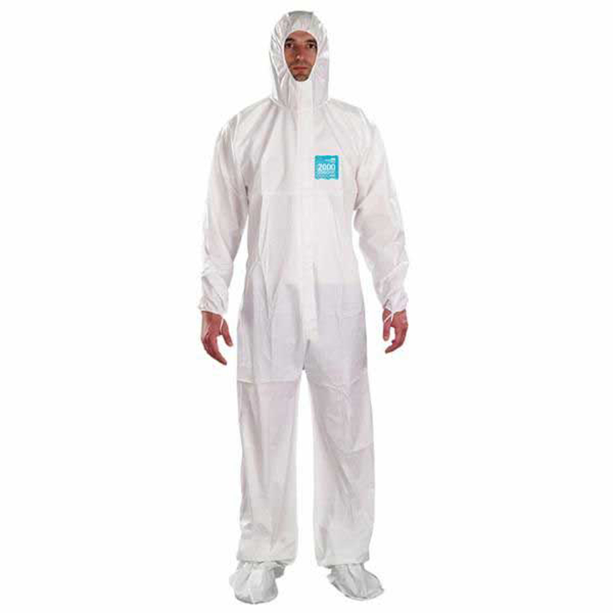 

DiVal Microchem 2000 Coverall with Hood and Boots, Medium, 25/Case, White