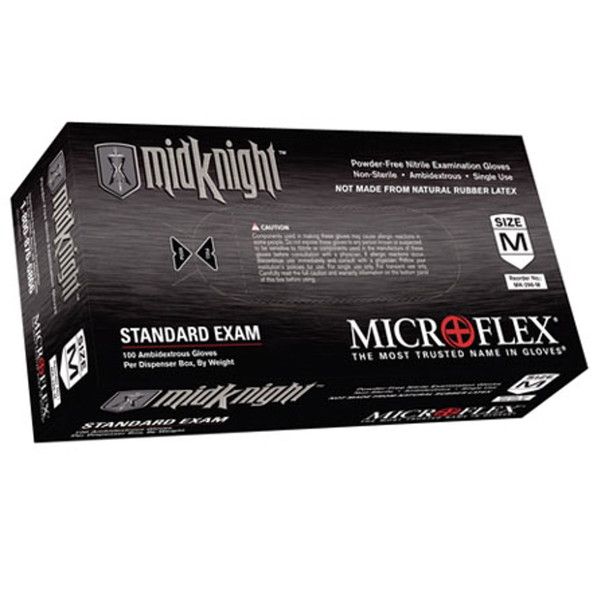 

DiVal Dival Safety Microflex Midknight Black Nitrile Examination Gloves, XL, 10 Boxes