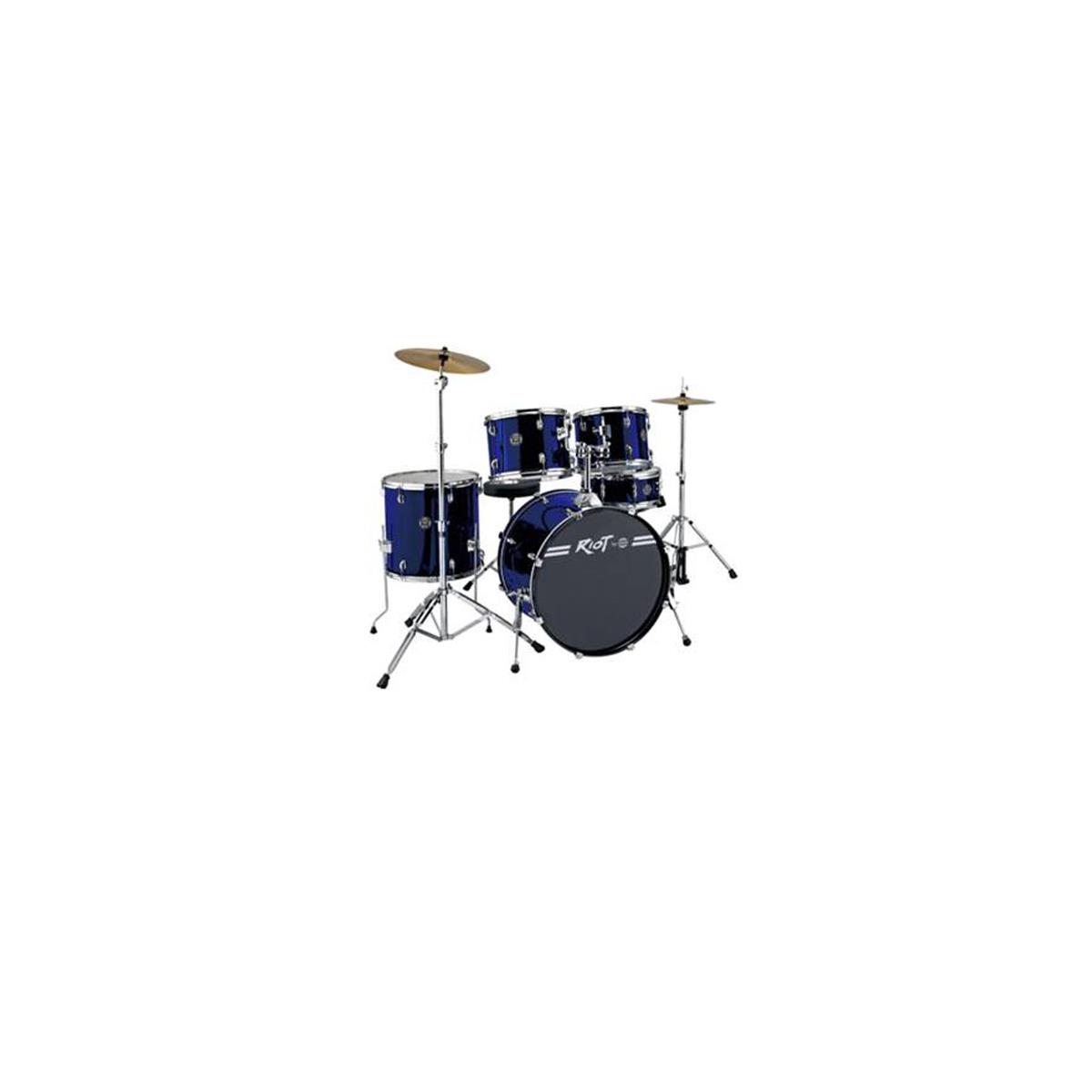 Dixon Riot 522 5-Piece Drum Set, Bark Blue -  RT522DB