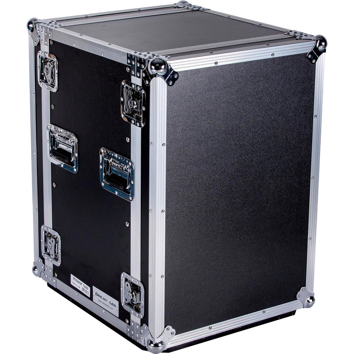 

Deejay LED 16U Space Professional DJ Amplifier Case - 18" Body Depth with Wheels