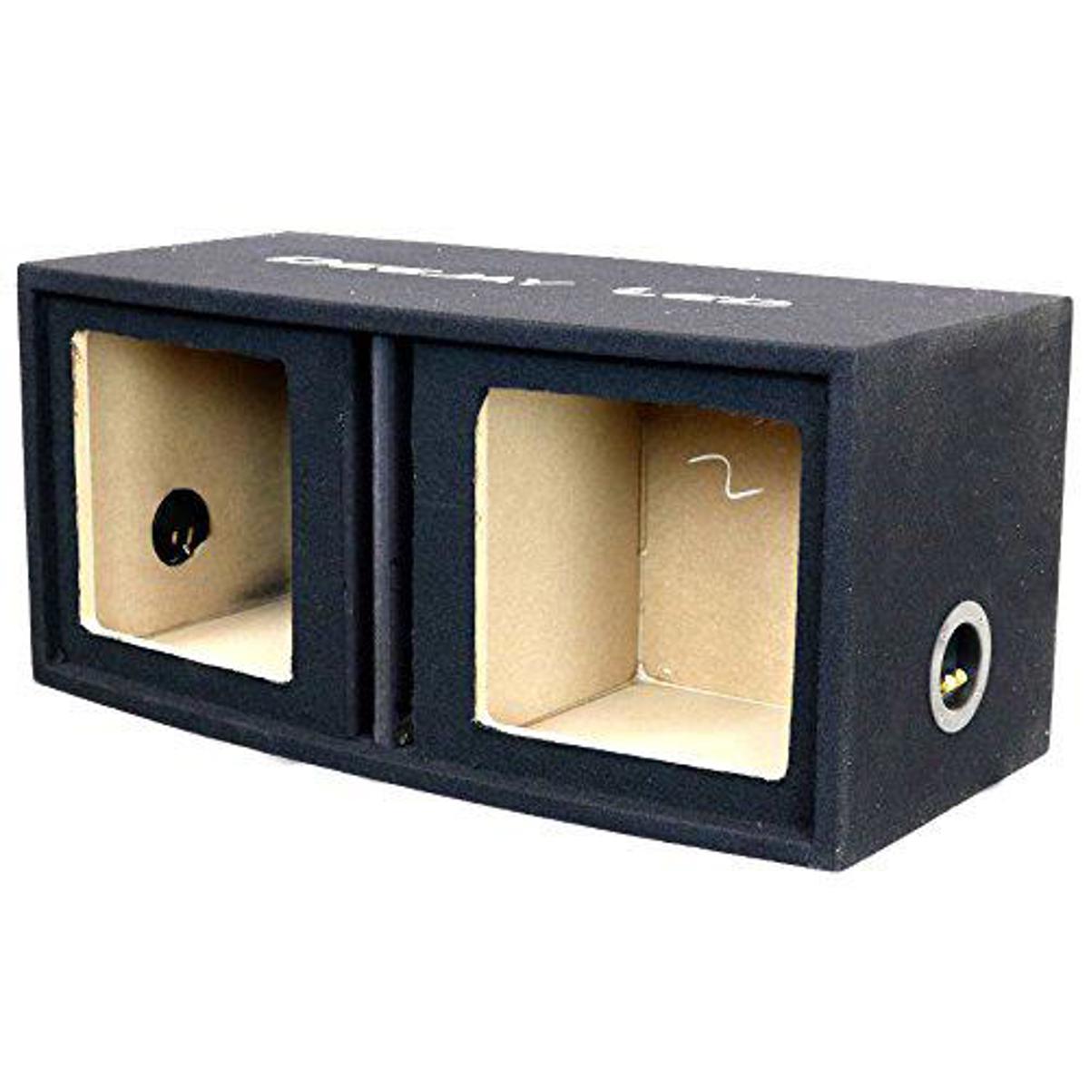 Image of Deejay LED Double 12&quot; Vented Square Woofer Empty Car Speaker Box